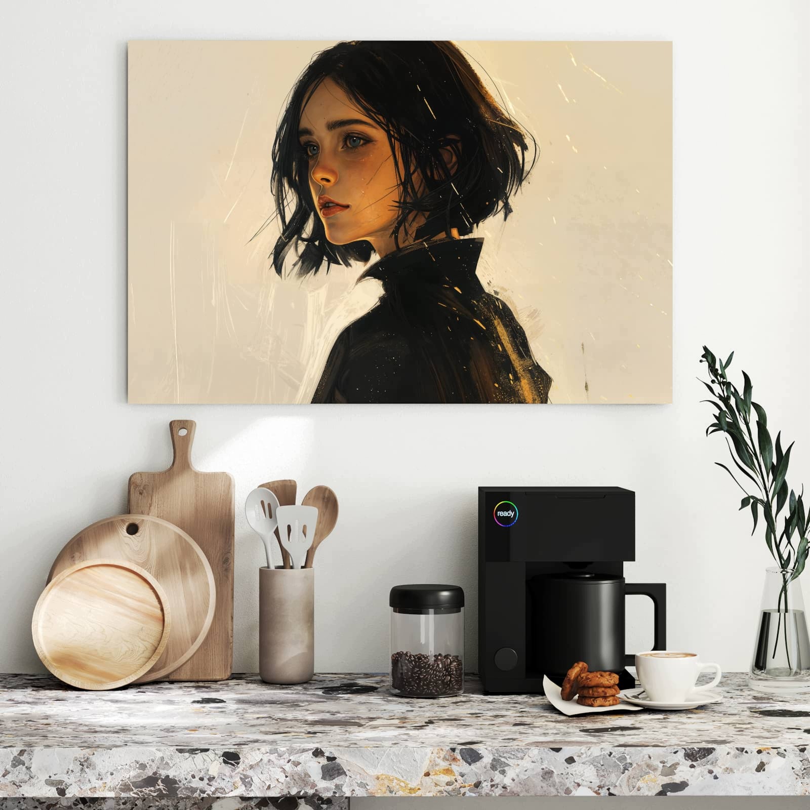 Magnetická tabule – obraz na zeď Portrét mladé ženy | 90 × 60 cm