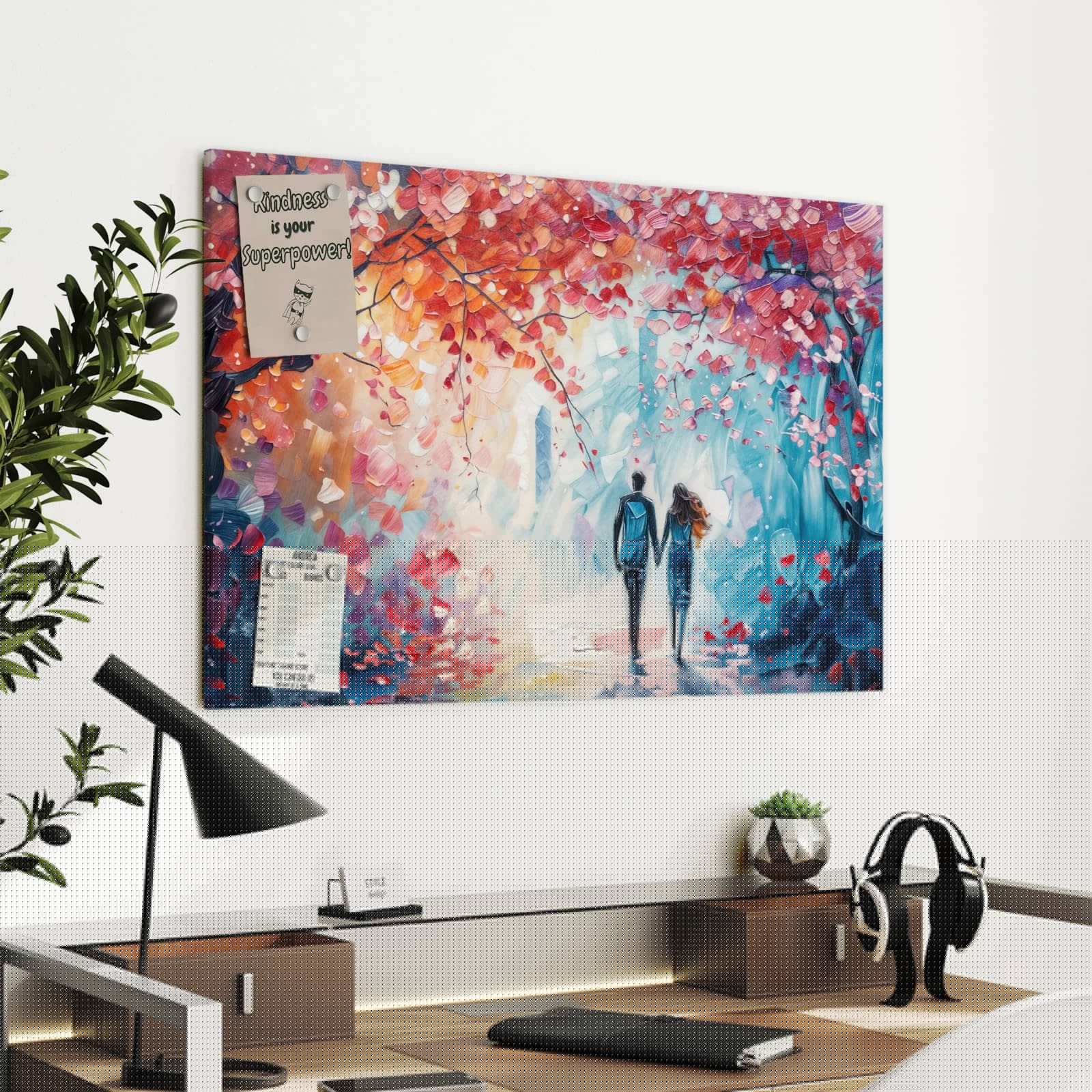 Magnetická tabule – obraz na zeď Jahodové umělecké dílo | 90 × 60 cm