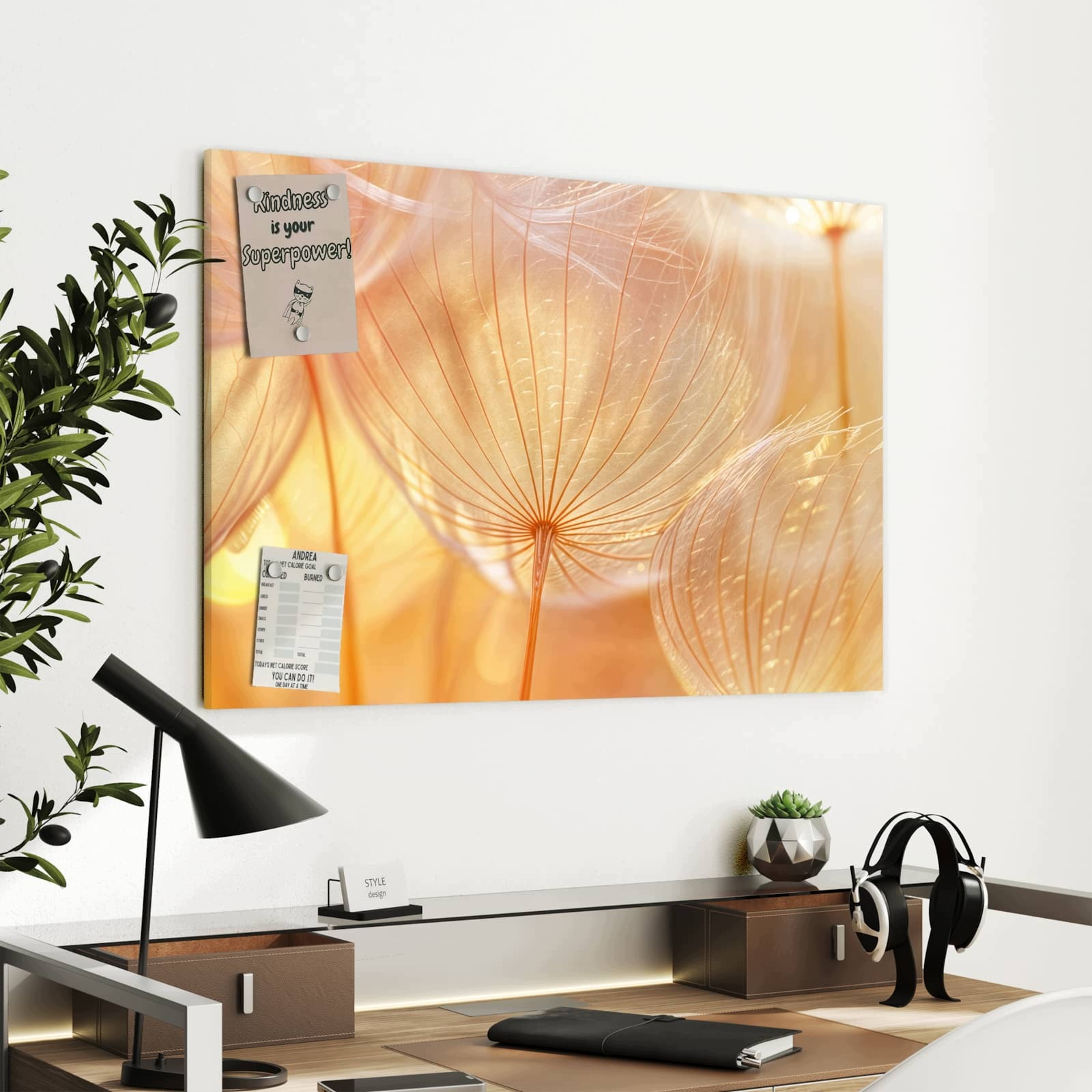 Magnetická tabule – obraz na zeď Pampeliška fotografie makro | 90 × 60 cm