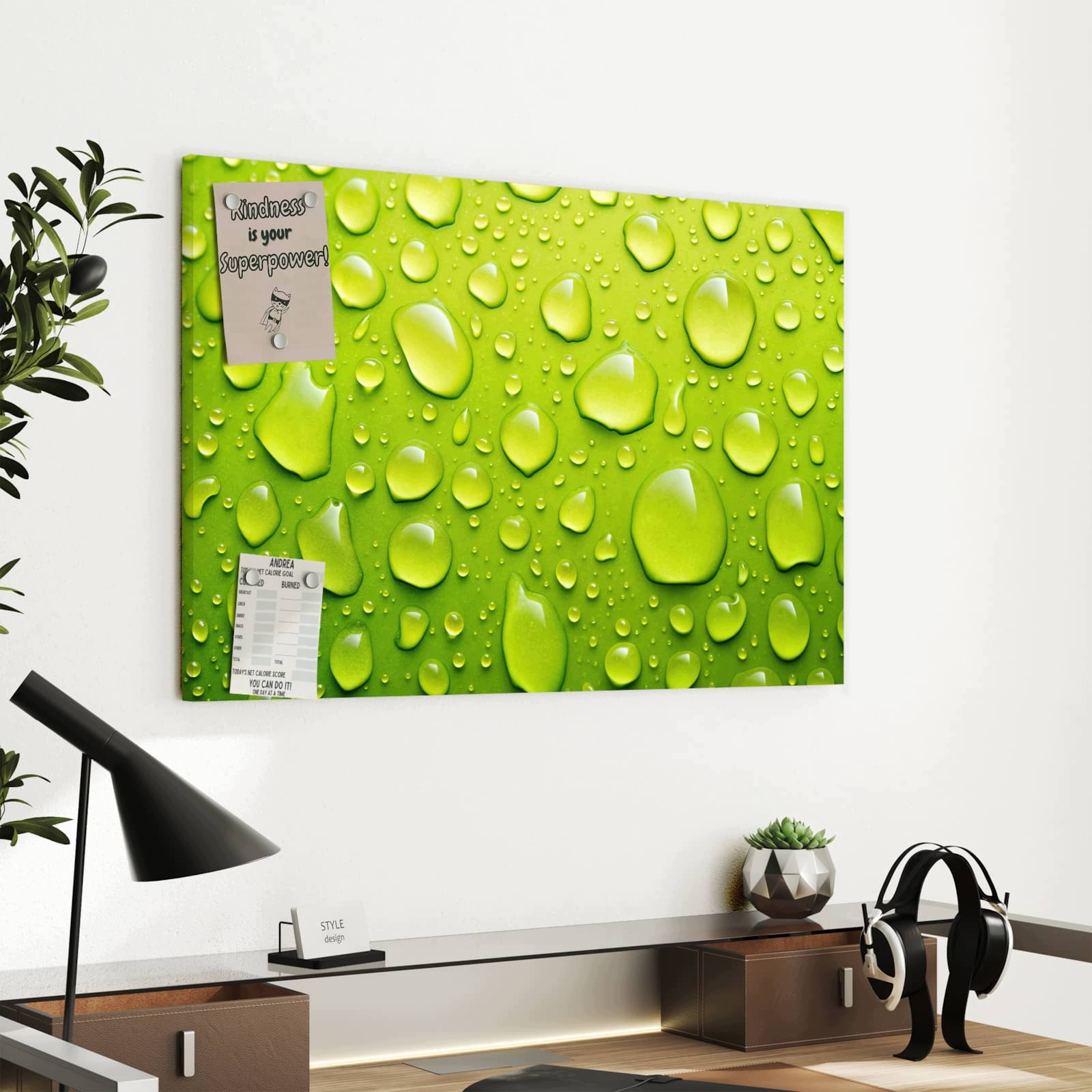 Magnetická tabule – obraz na zeď Jemné kapky vody | 60 × 40 cm