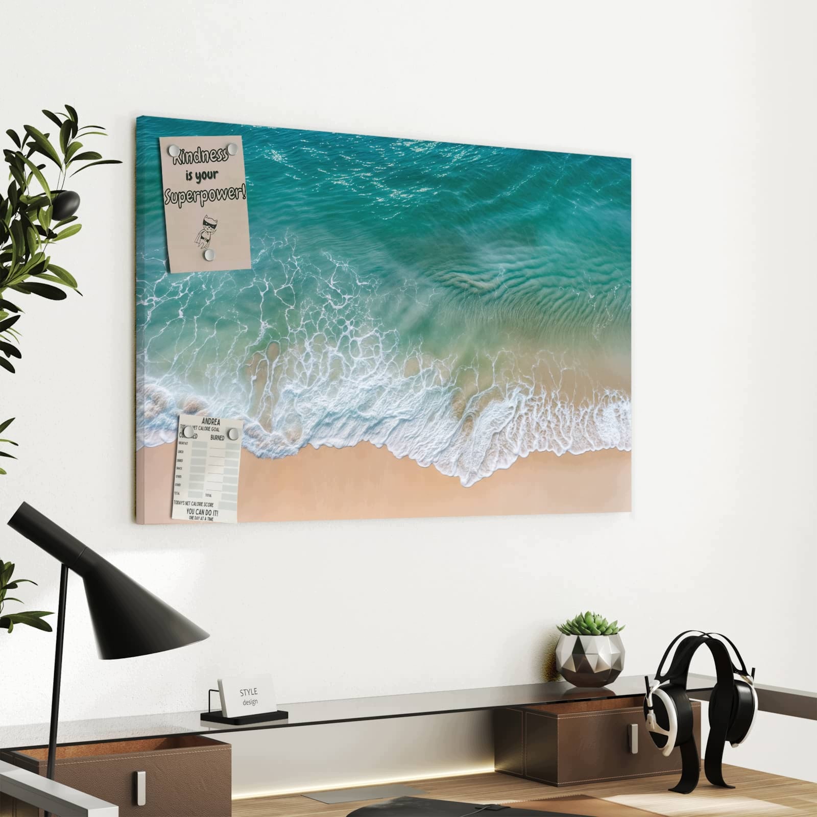 Magnetická tabule – obraz na zeď Tiché mořské vlny | 60 × 40 cm