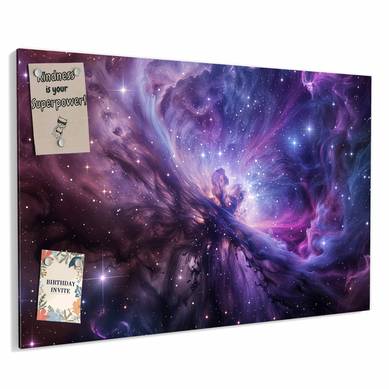 Magnetická tabule – obraz na zeď Galaktická záře | 90 × 60 cm