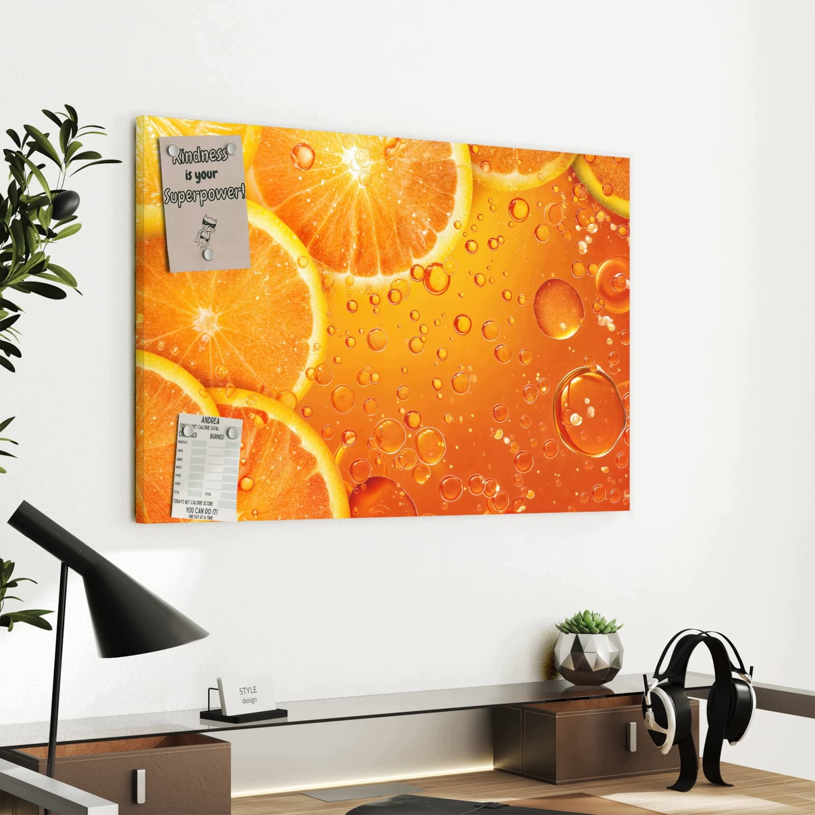 Magnetická tabule – obraz na zeď Osvěžující pomeranč | 60 × 40 cm