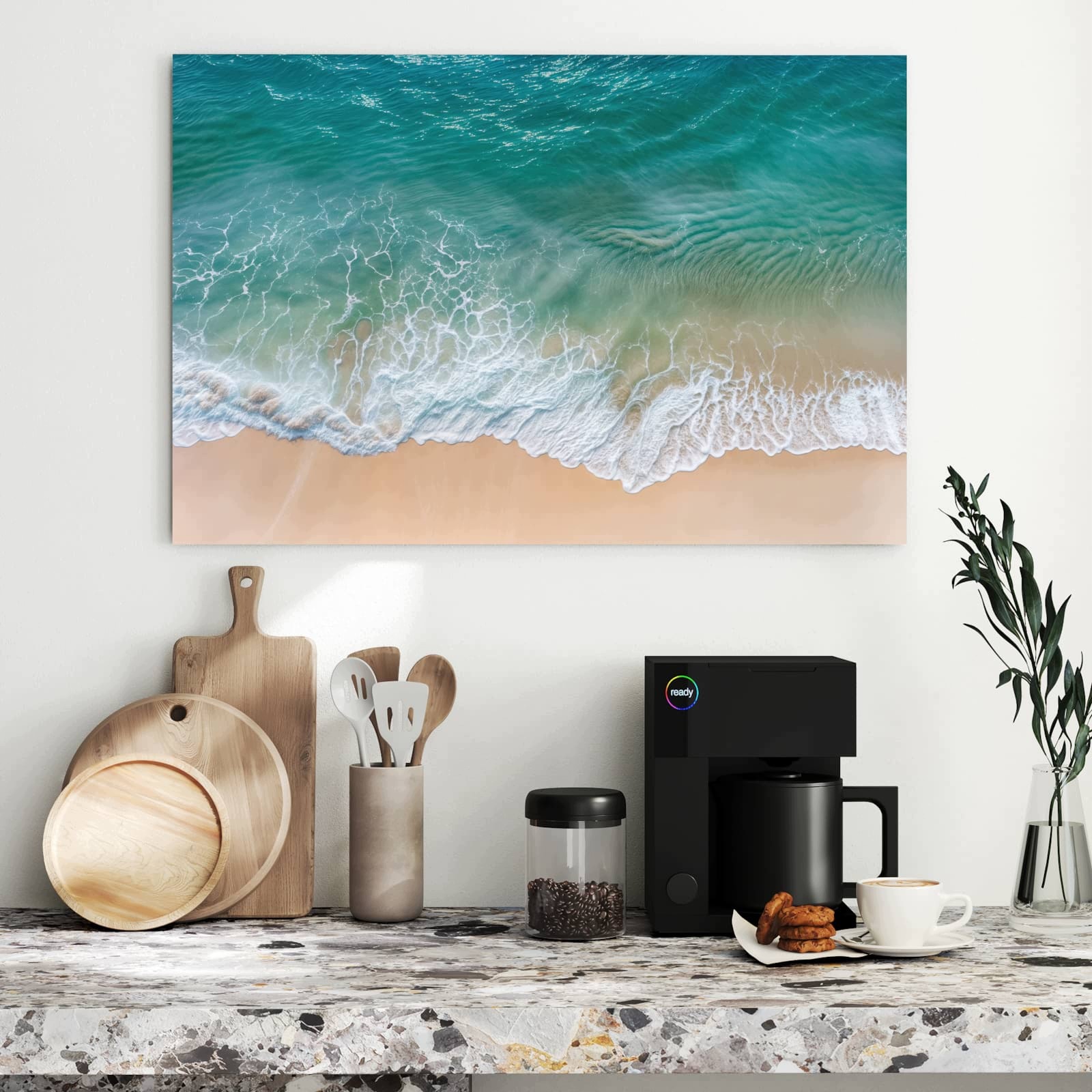 Magnetická tabule – obraz na zeď Tiché mořské vlny | 90 × 60 cm