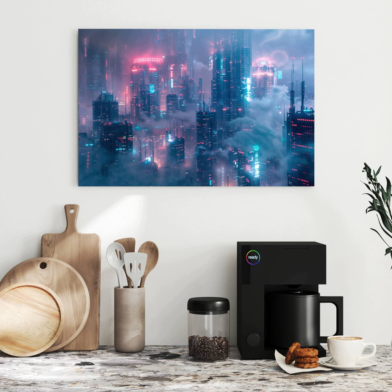 Magnetická tabule – obraz na zeď Futuristické město | 60 × 40 cm