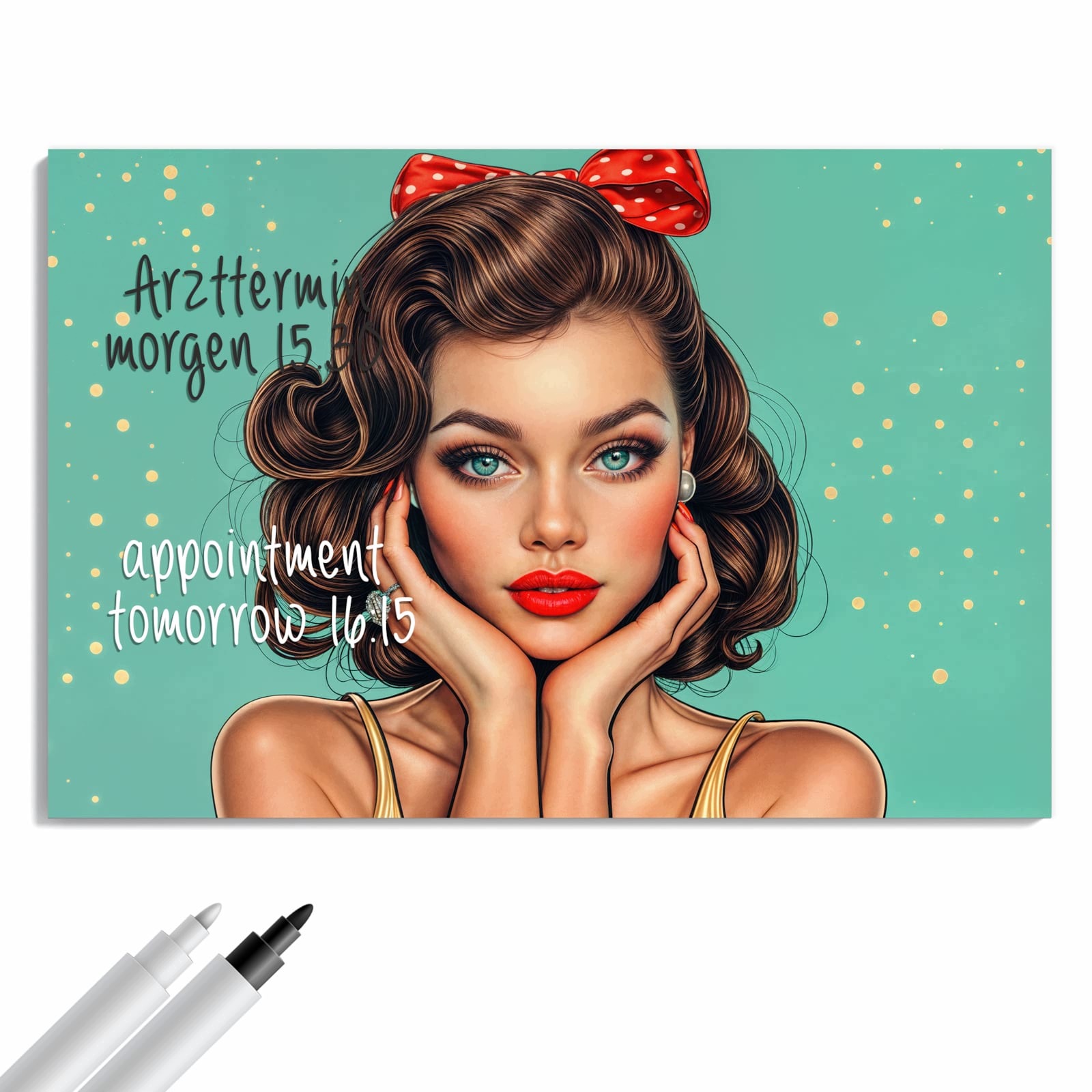 Magnetická tabule – obraz na zeď Retro krása | 90 × 60 cm