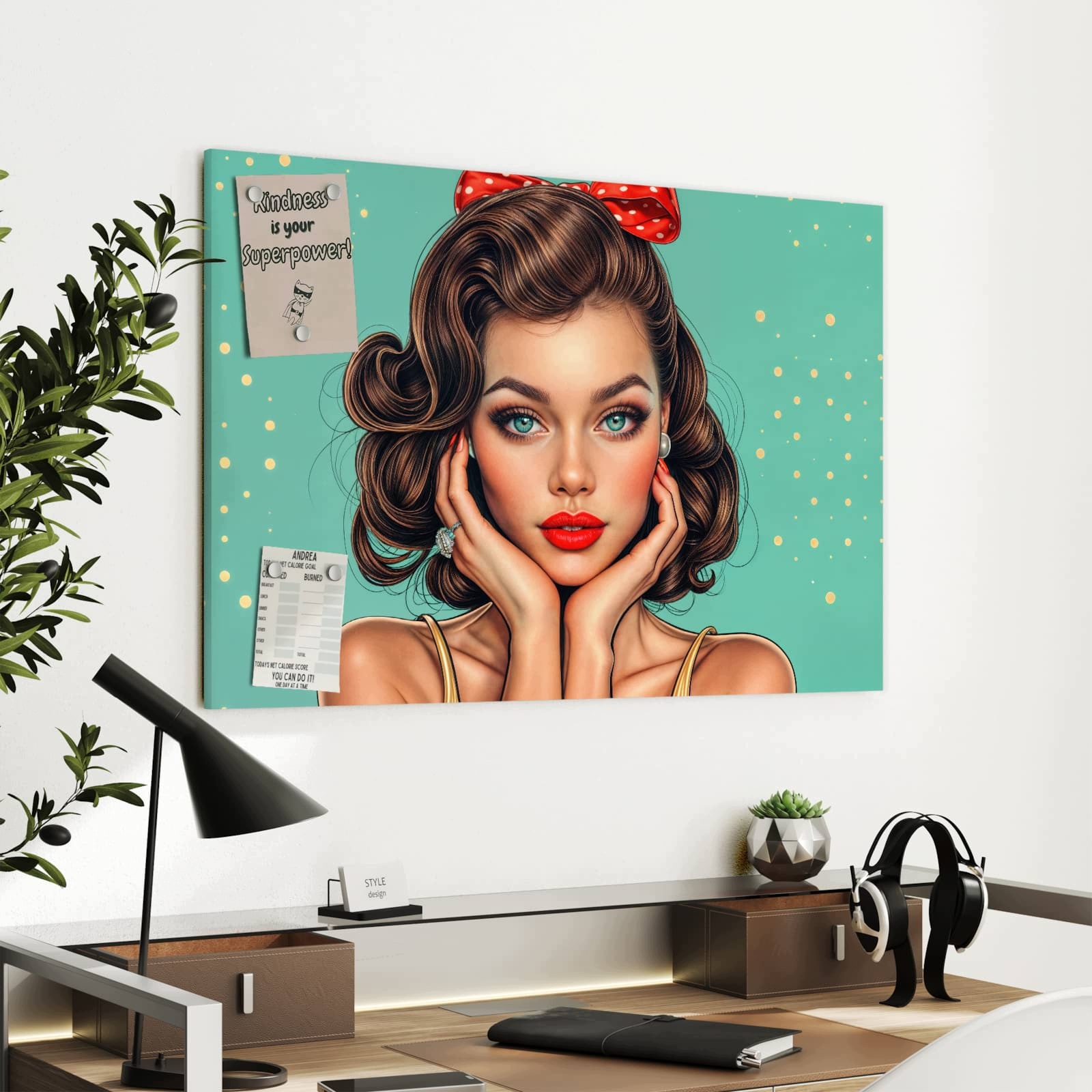 Magnetická tabule – obraz na zeď Retro krása | 90 × 60 cm