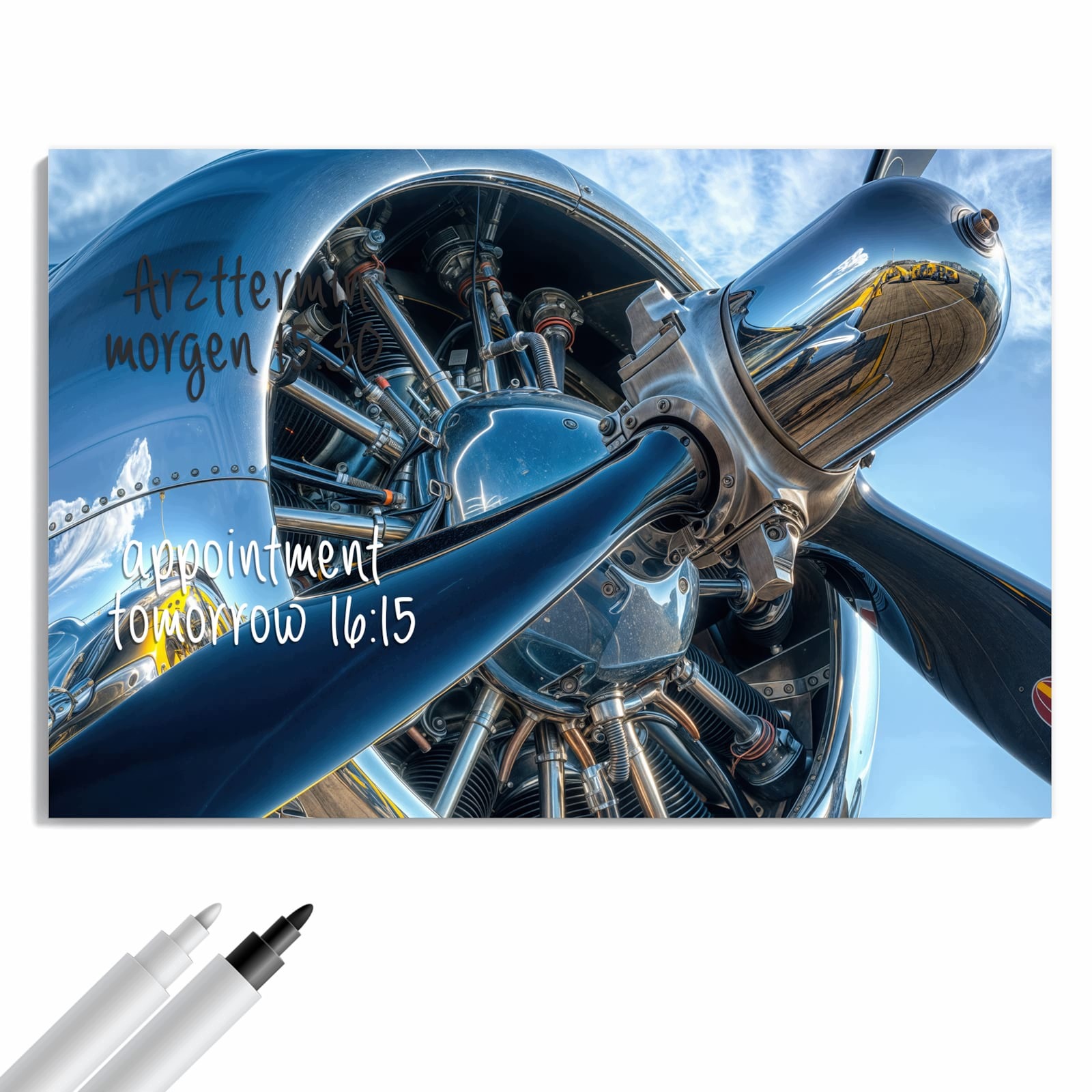 Magnetická tabule – obraz na zeď Motor letadla | 90 × 60 cm
