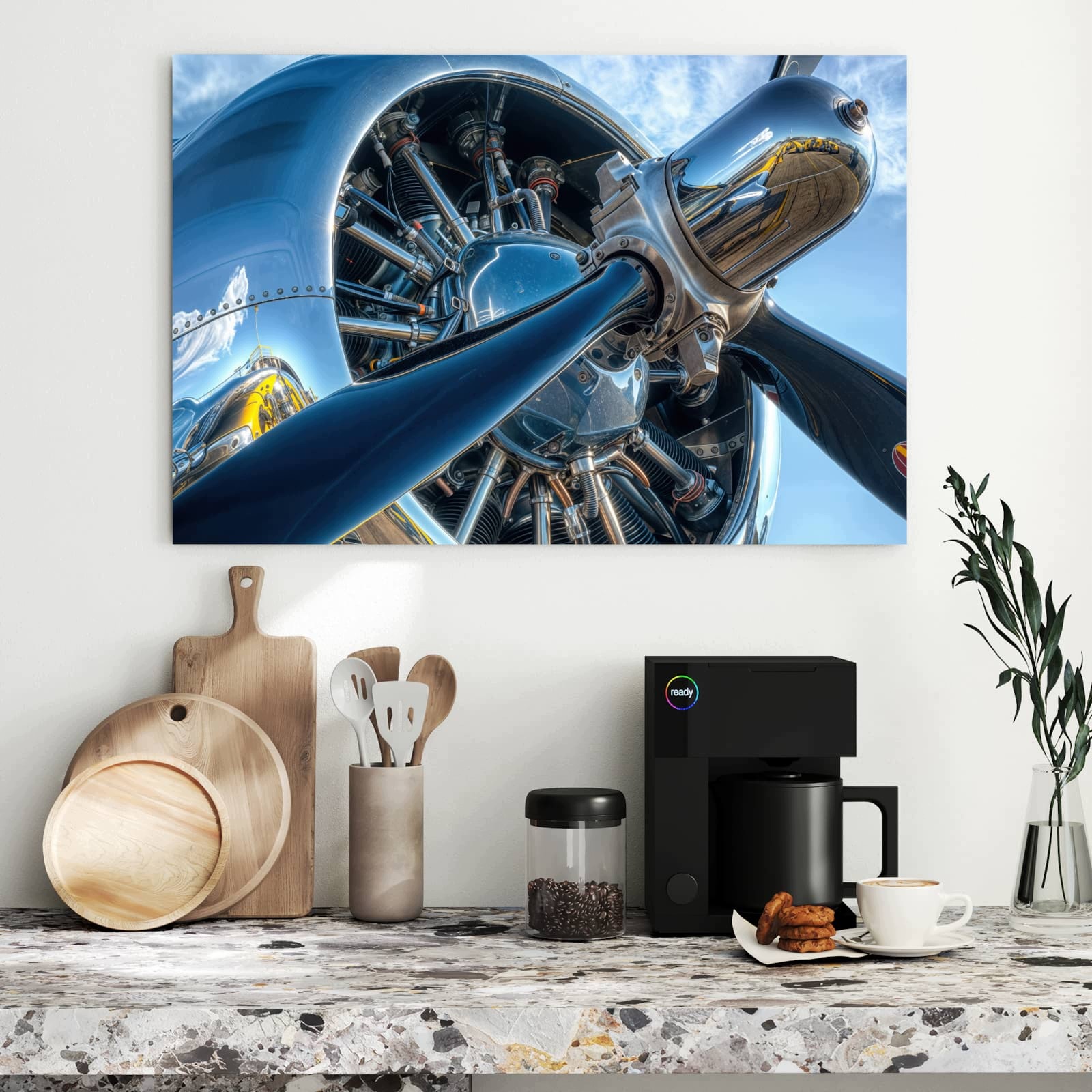 Magnetická tabule – obraz na zeď Motor letadla | 90 × 60 cm