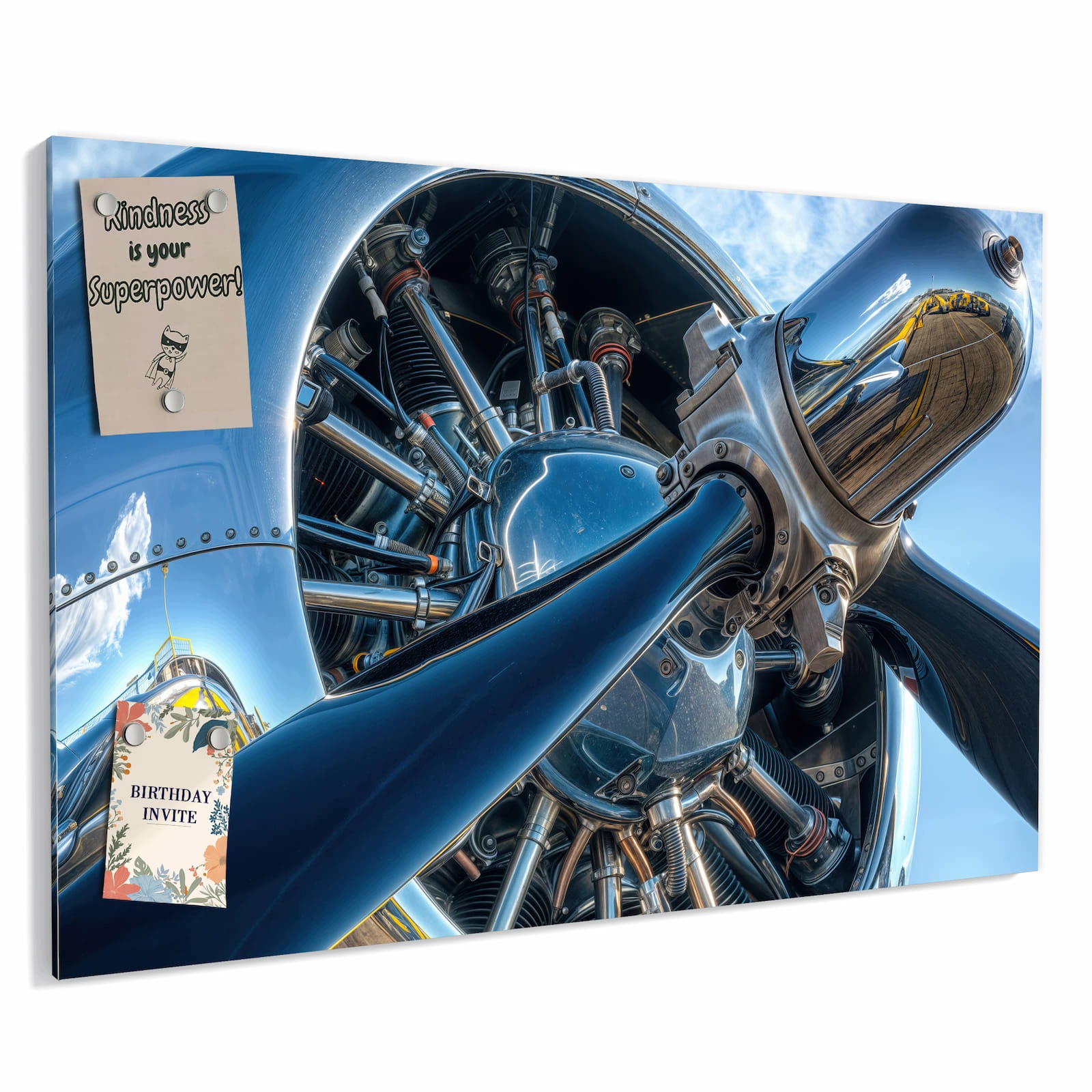 Magnetická tabule – obraz na zeď Motor letadla | 90 × 60 cm