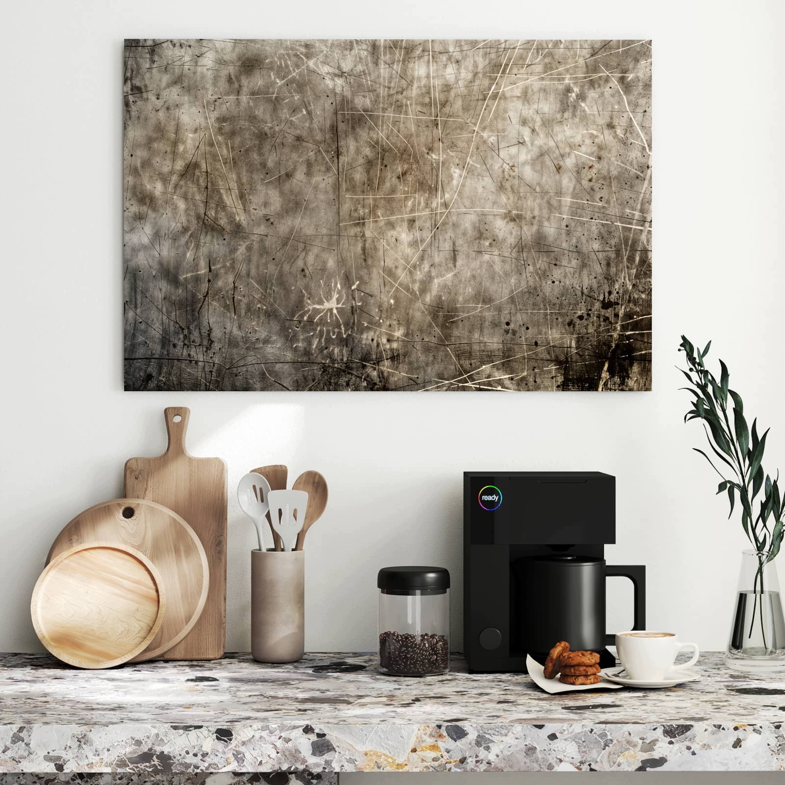 Magnetická tabule – obraz na zeď Abstraktní struktura škrábanců | 90 × 60 cm