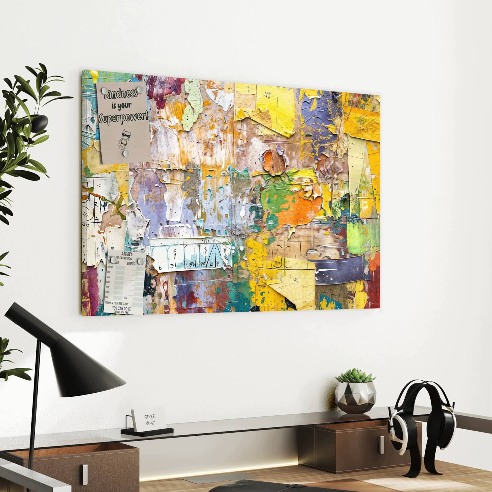 Magnetická tabule – obraz na zeď Zestárlý povrch stěny | 60 × 40 cm