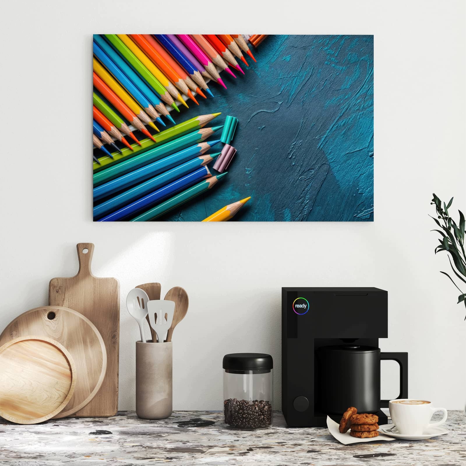 Magnetická tabule – obraz na zeď Pastelky dřevo | 60 × 40 cm