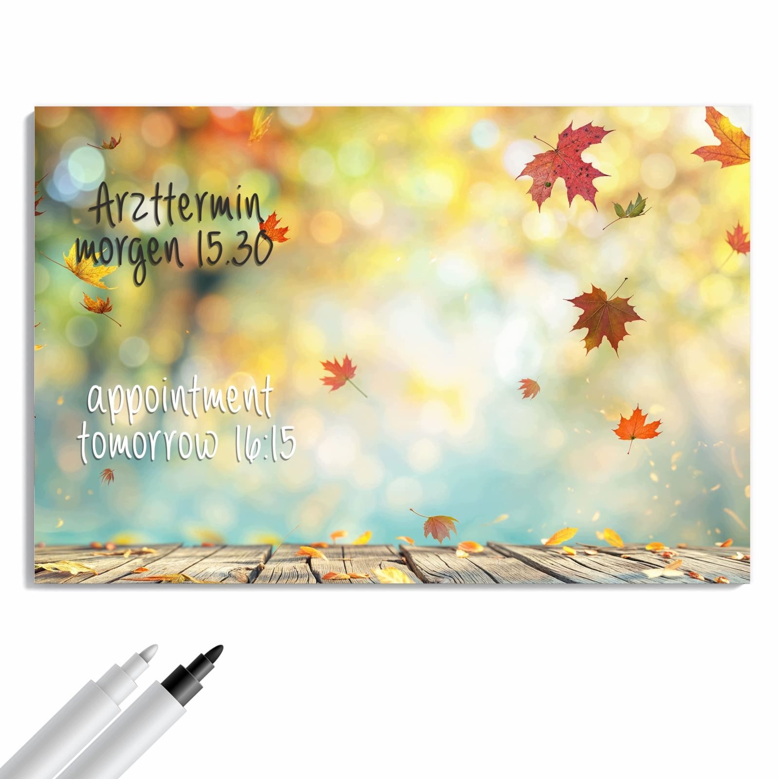 Magnetická tabule – obraz na zeď Dřevěná prkna ve stylu vintage | 60 × 40 cm