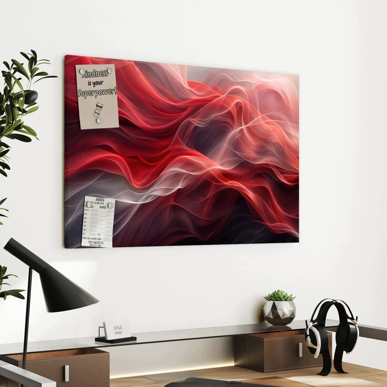 Magnetická tabule – obraz na zeď Abstraktní a vlny | 60 × 40 cm