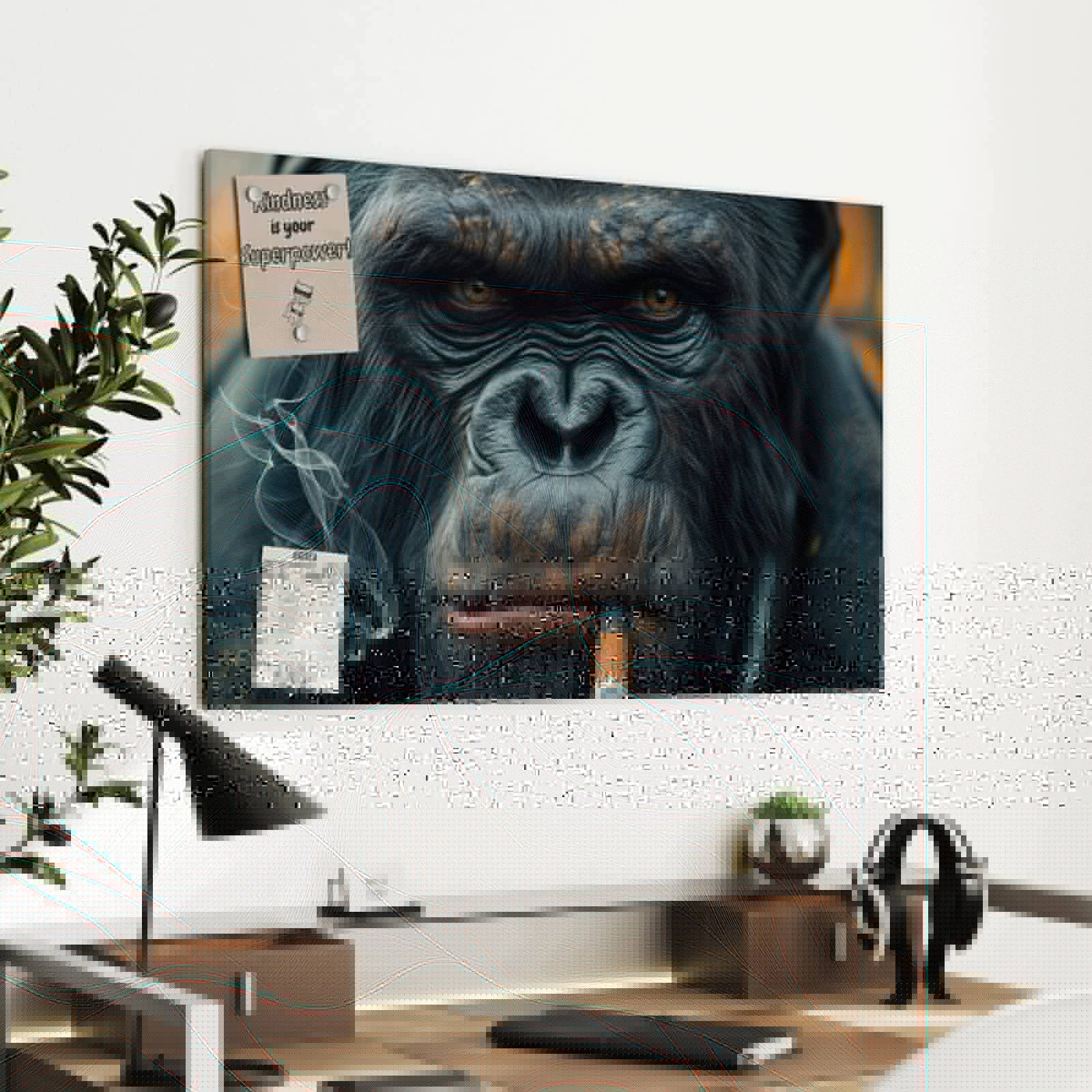 Magnetická tabule – obraz na zeď Abstraktní a vlny | 60 × 40 cm