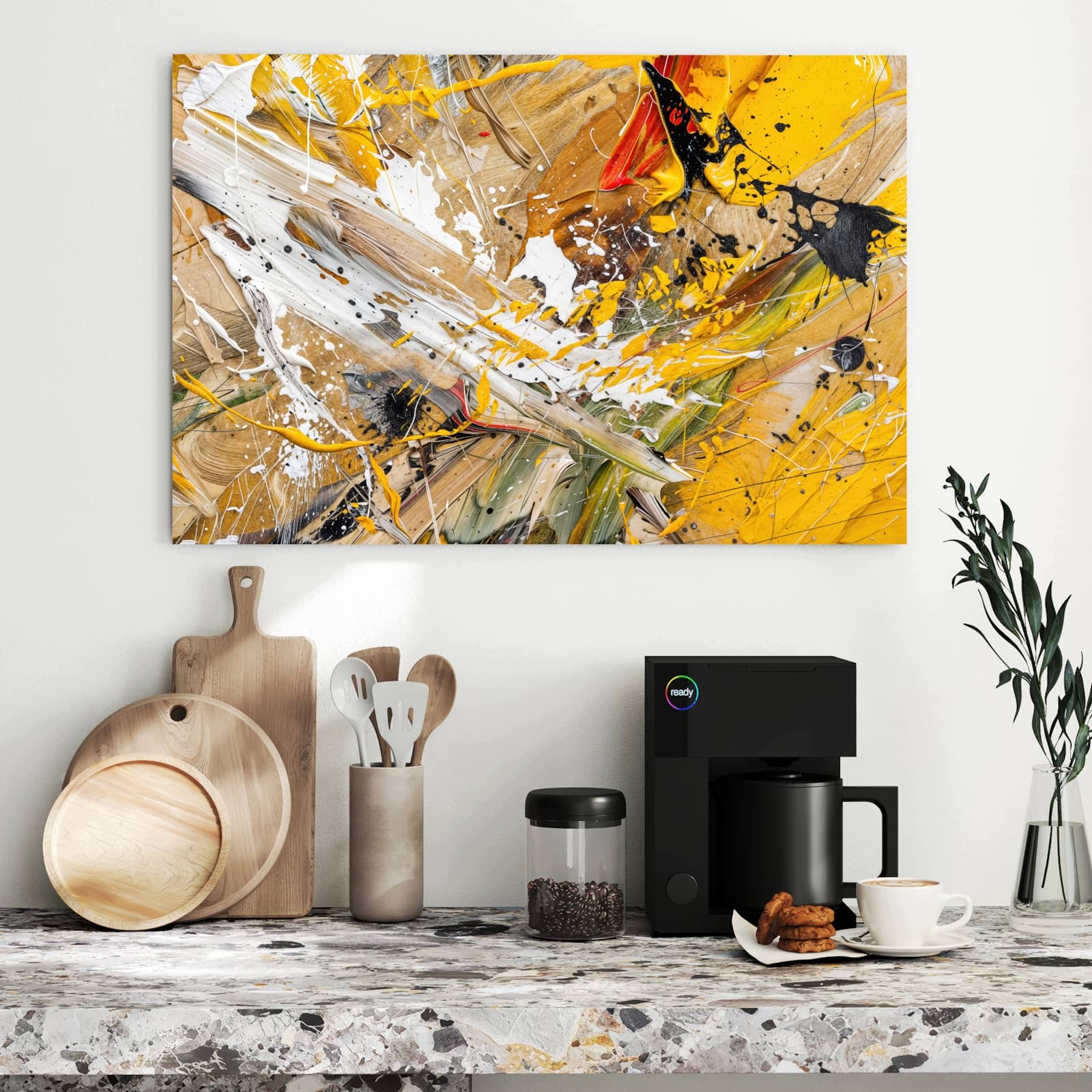 Magnetická tabule – obraz na zeď Abstraktní malba | 90 × 60 cm