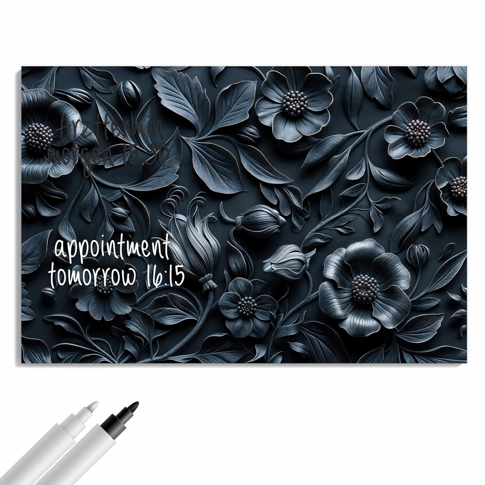 Magnetická tabule – obraz na zeď Květinový vzor – motiv 2 | 90 × 60 cm