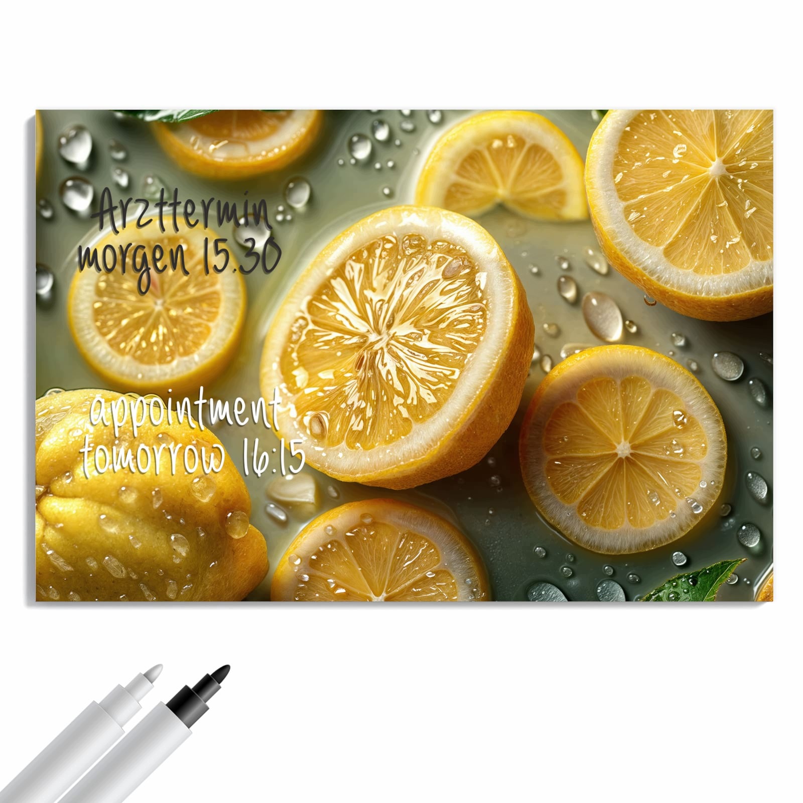 Magnetická tabule – obraz na zeď Citronová svěžest | 90 × 60 cm