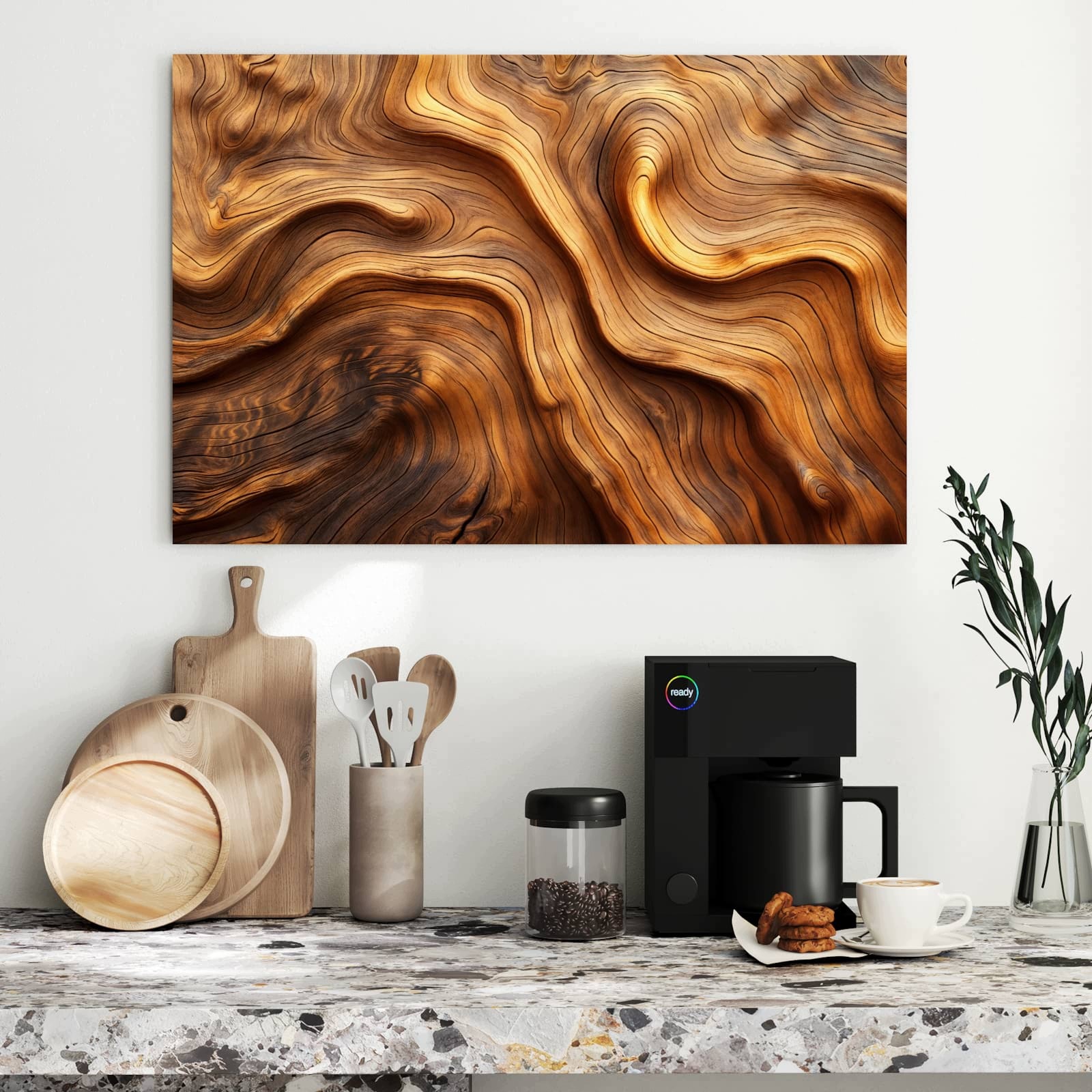 Magnetická tabule – obraz na zeď Tmavý květinový vzor | 60 × 40 cm