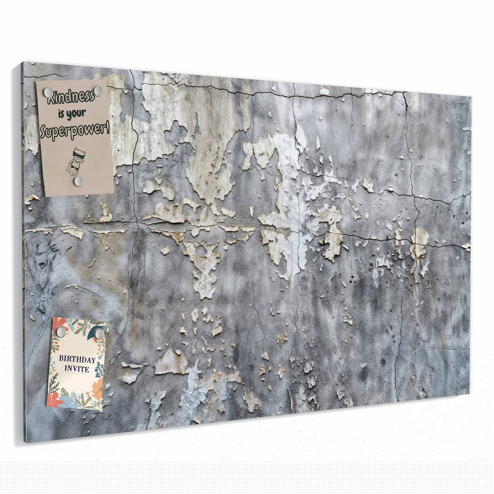 Magnetická tabule – obraz na zeď Modrý květinový vzor | 90 × 60 cm