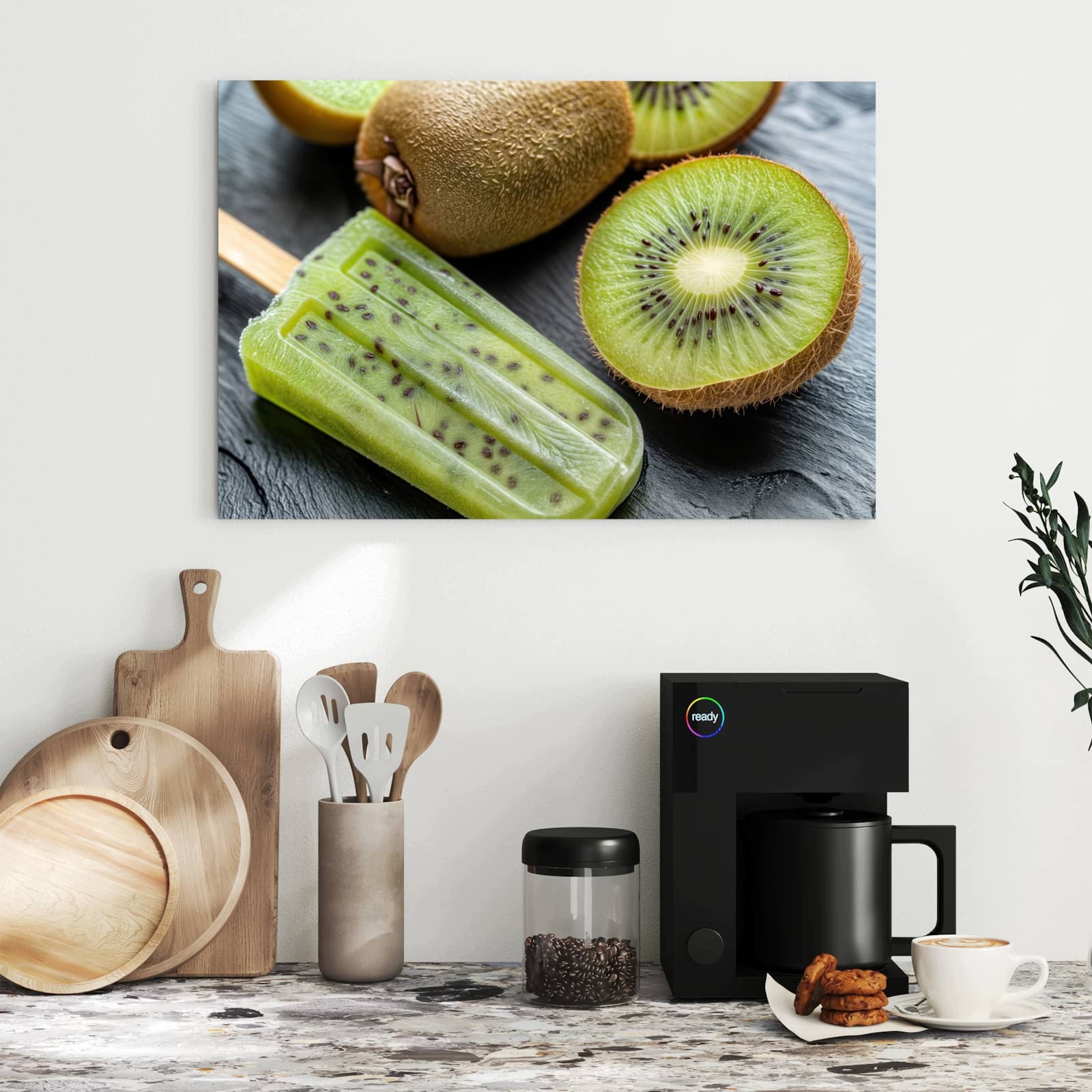 Magnetická tabule – obraz na zeď Kiwi led stonek | 60 × 40 cm