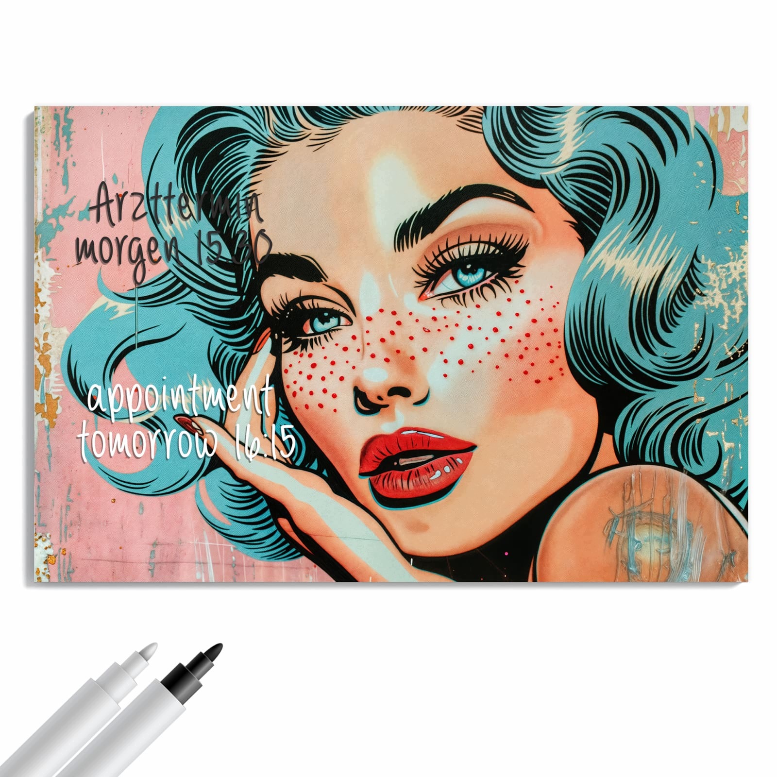 Magnetická tabule – obraz na zeď Pop umění portrét | 60 × 40 cm