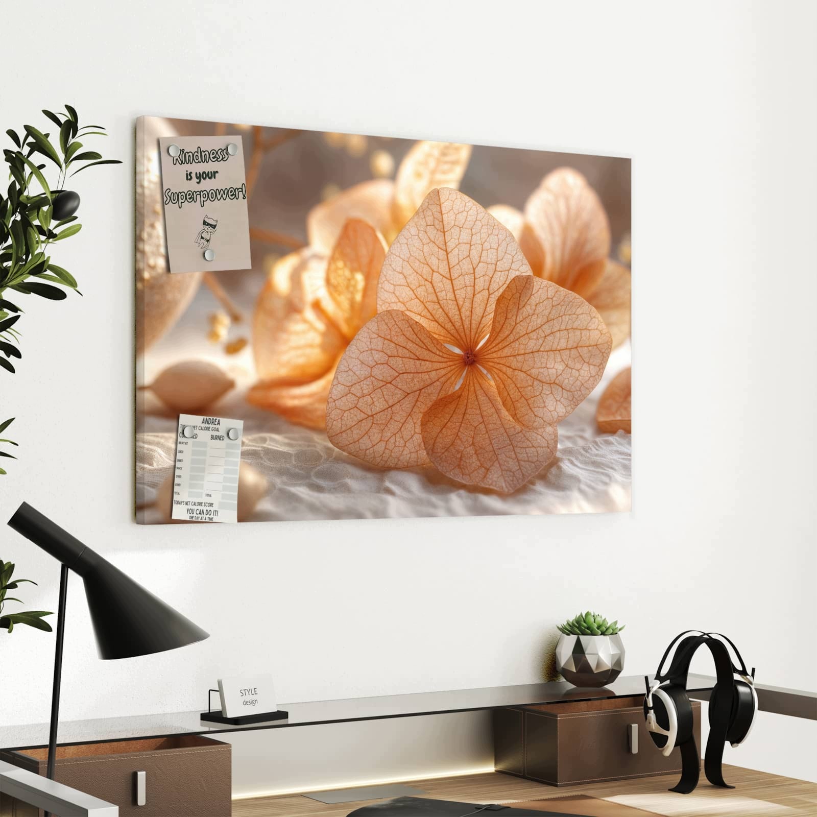 Magnetická tabule – obraz na zeď Květinová kompozice – motiv 1 | 60 × 40 cm