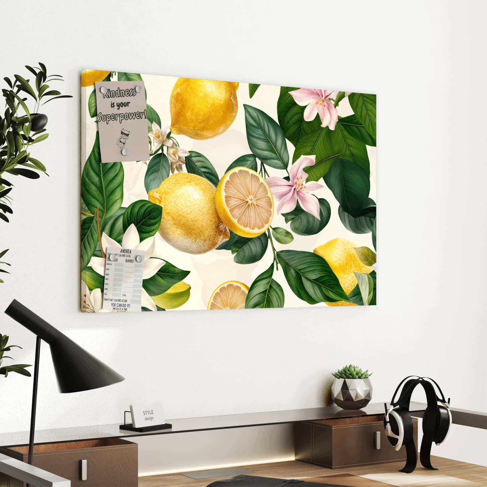 Magnetická tabule – obraz na zeď Květiny citronu | 60 × 40 cm