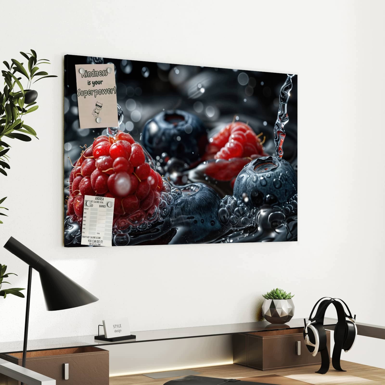 Magnetická tabule – obraz na zeď Ovoce ve vodě | 60 × 40 cm