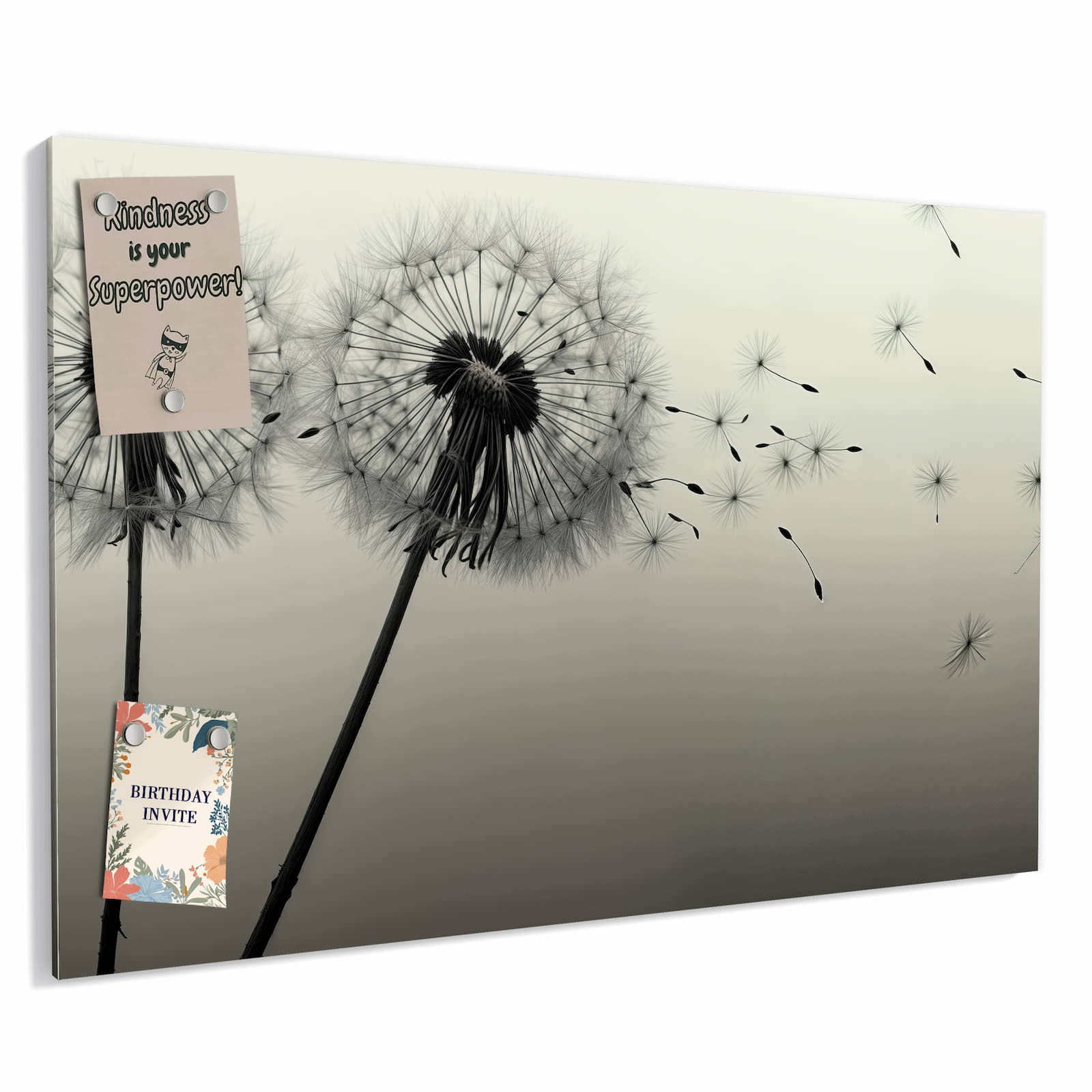 Magnetická tabule – obraz na zeď Bílá patina dřeva | 60 × 40 cm