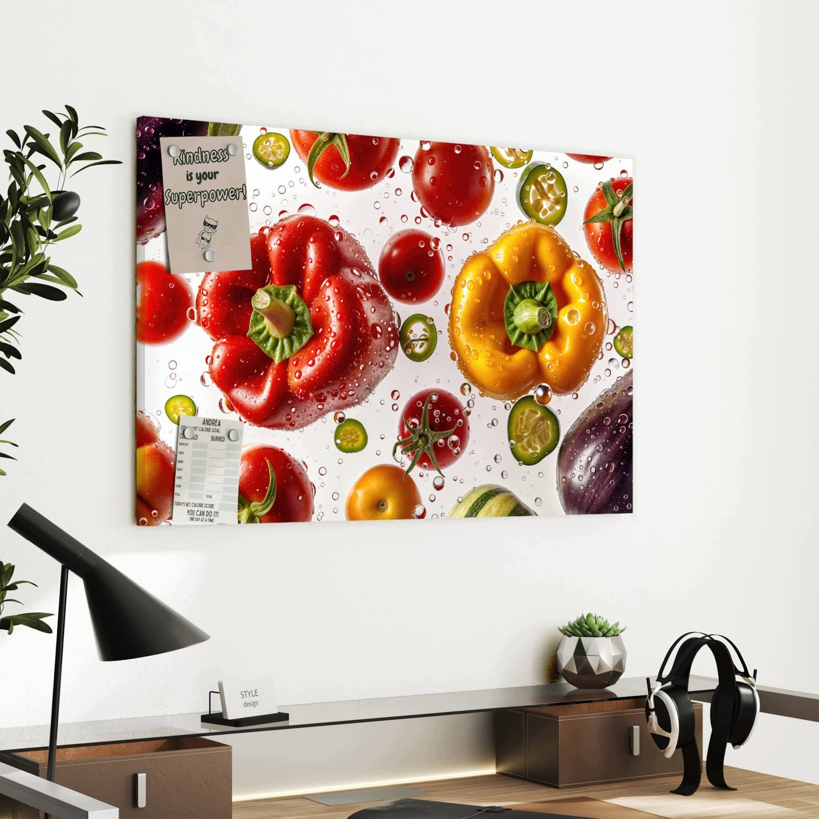 Magnetická tabule – obraz na zeď Barevná čerstvá zelenina | 60 × 40 cm