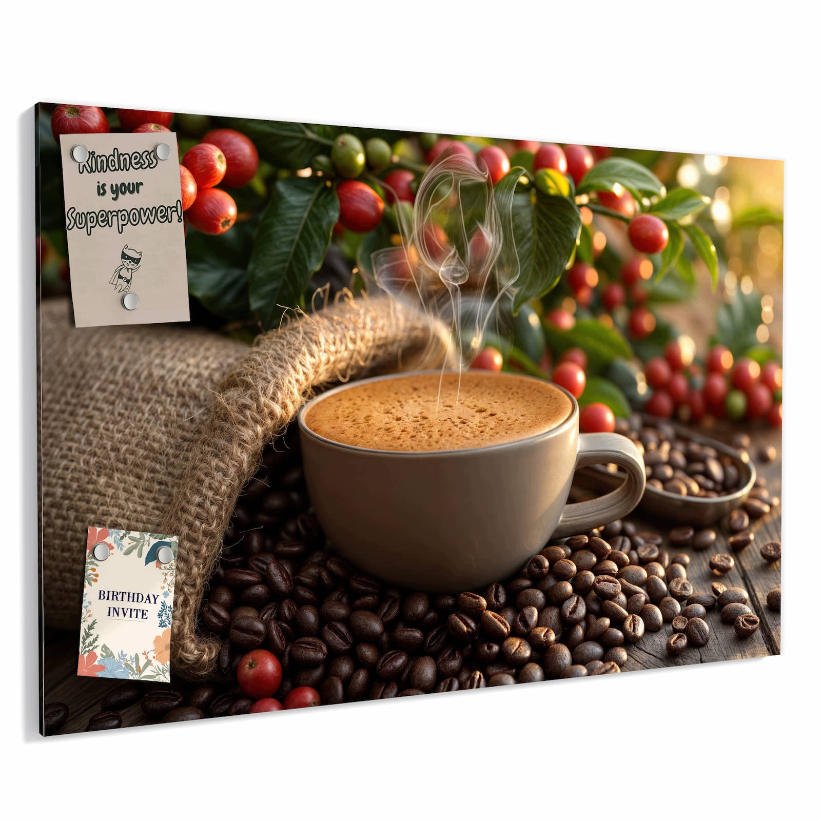 Magnetická tabule – obraz na zeď Sklizeň kávy | 60 × 40 cm