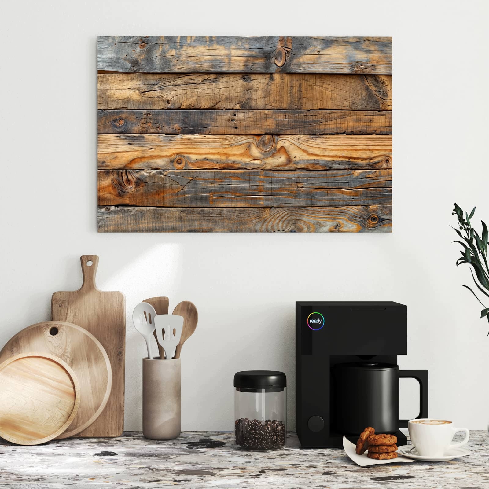 Magnetická tabule – obraz na zeď Efekt dřevěné stěny | 60 × 40 cm