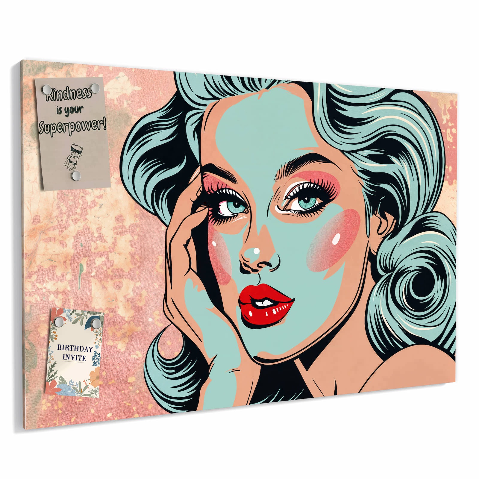 Magnetická tabule – obraz na zeď Komiks portrét umění | 90 × 60 cm