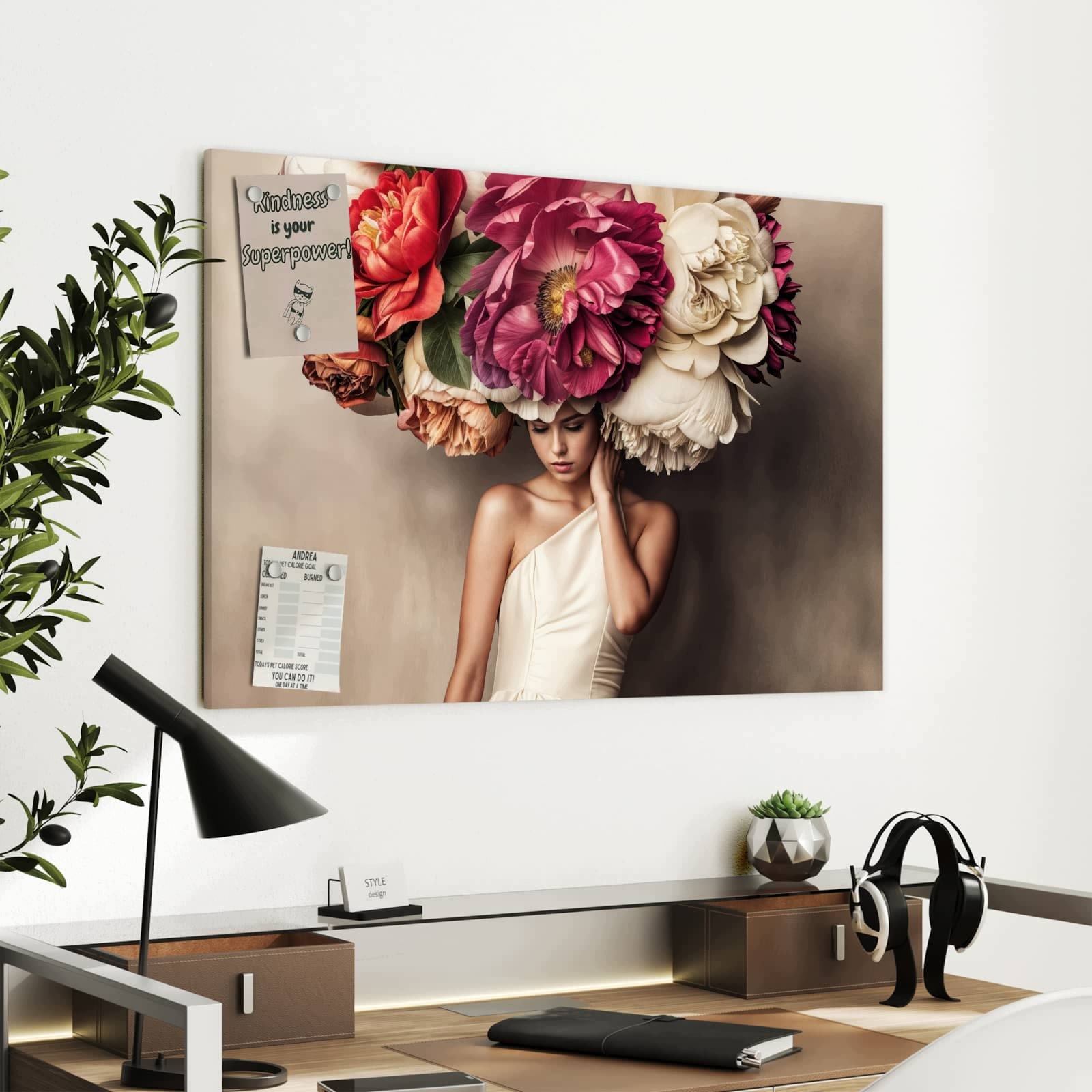 Magnetická tabule – obraz na zeď Modré kostky ledu | 60 × 40 cm