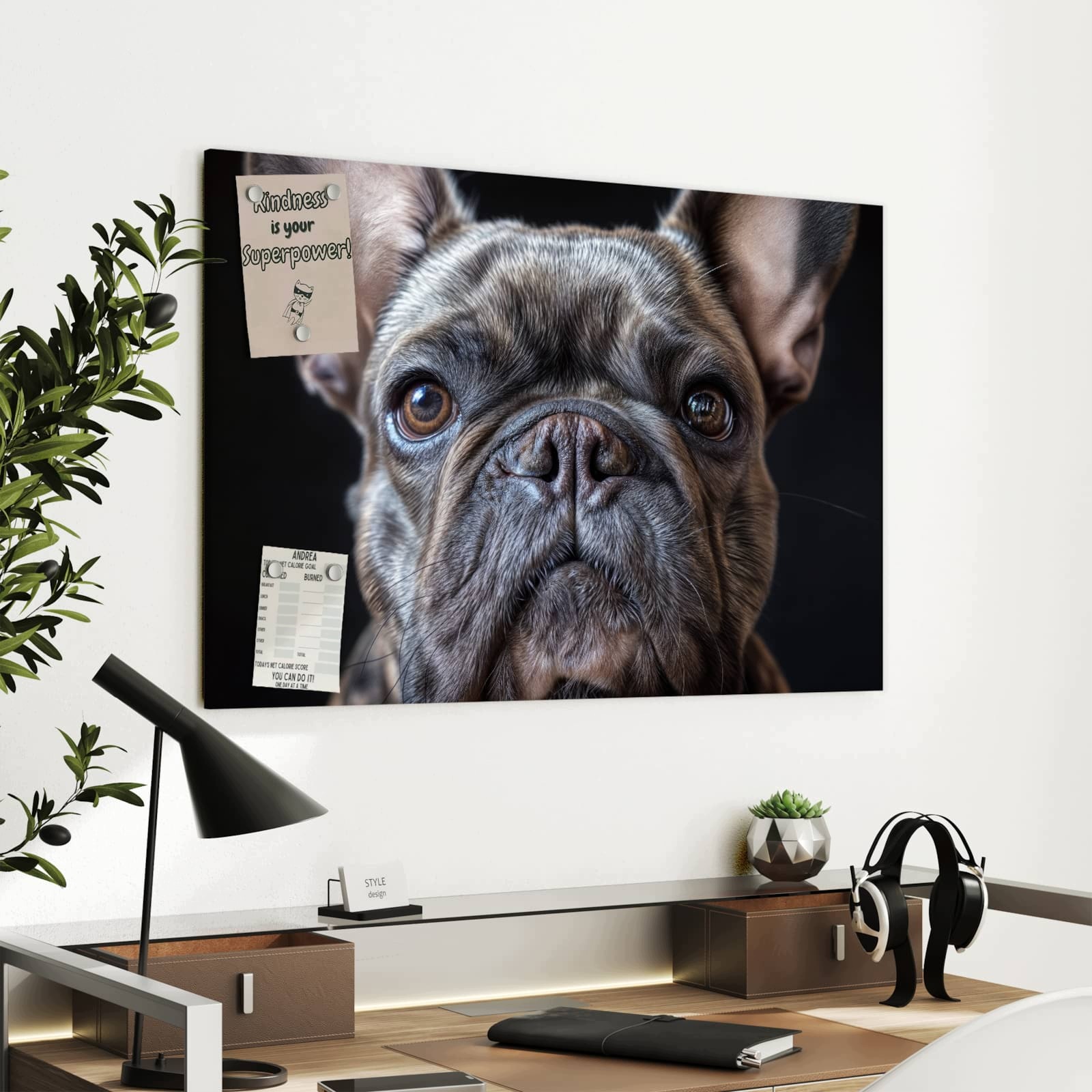 Magnetická tabule – obraz na zeď Portrét psa | 90 × 60 cm