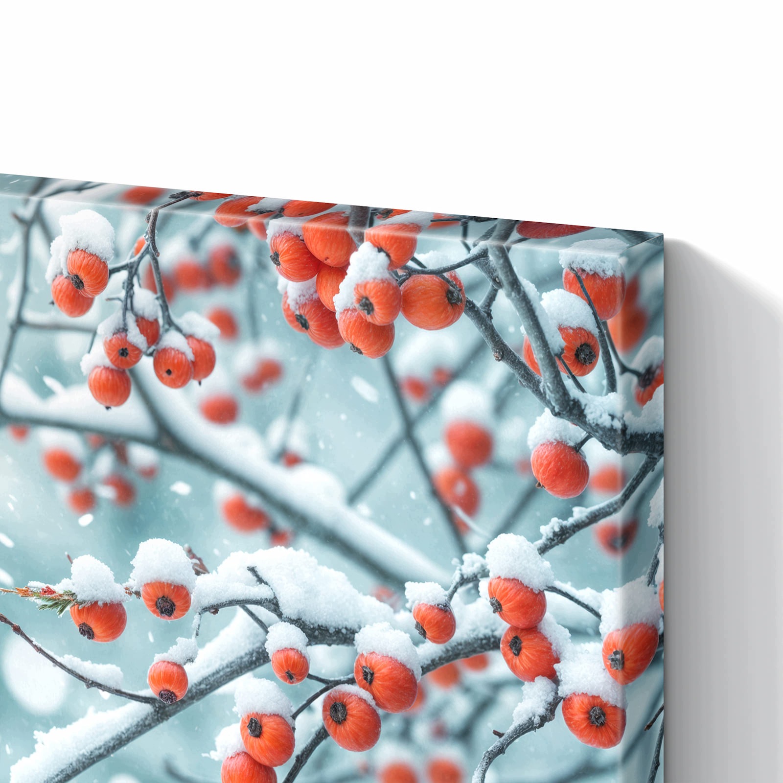 Magnetická tabule – obraz na zeď Bobule ve sněhu | 90 × 60 cm