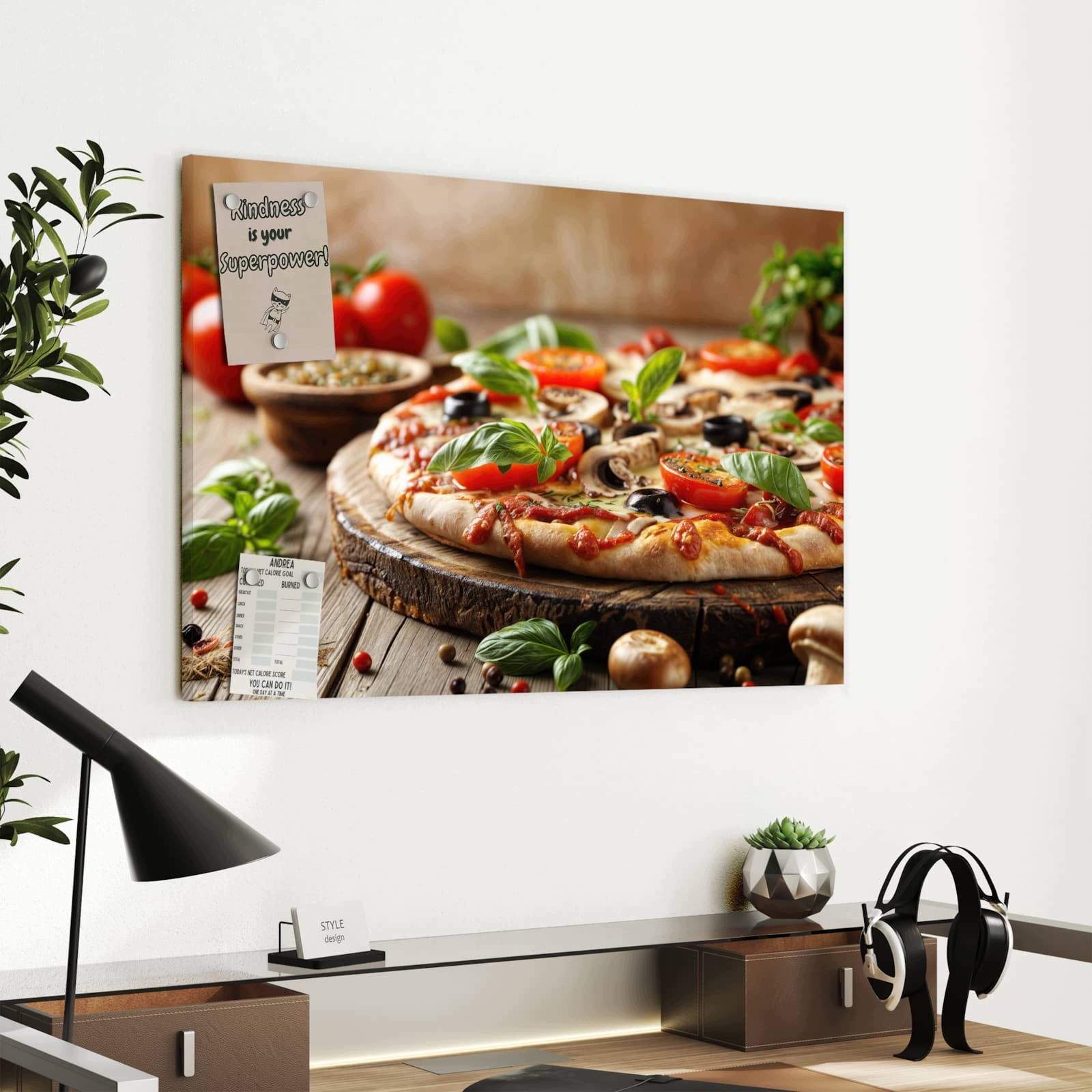 Magnetická tabule – obraz na zeď Pizza z pece na dřevo | 60 × 40 cm