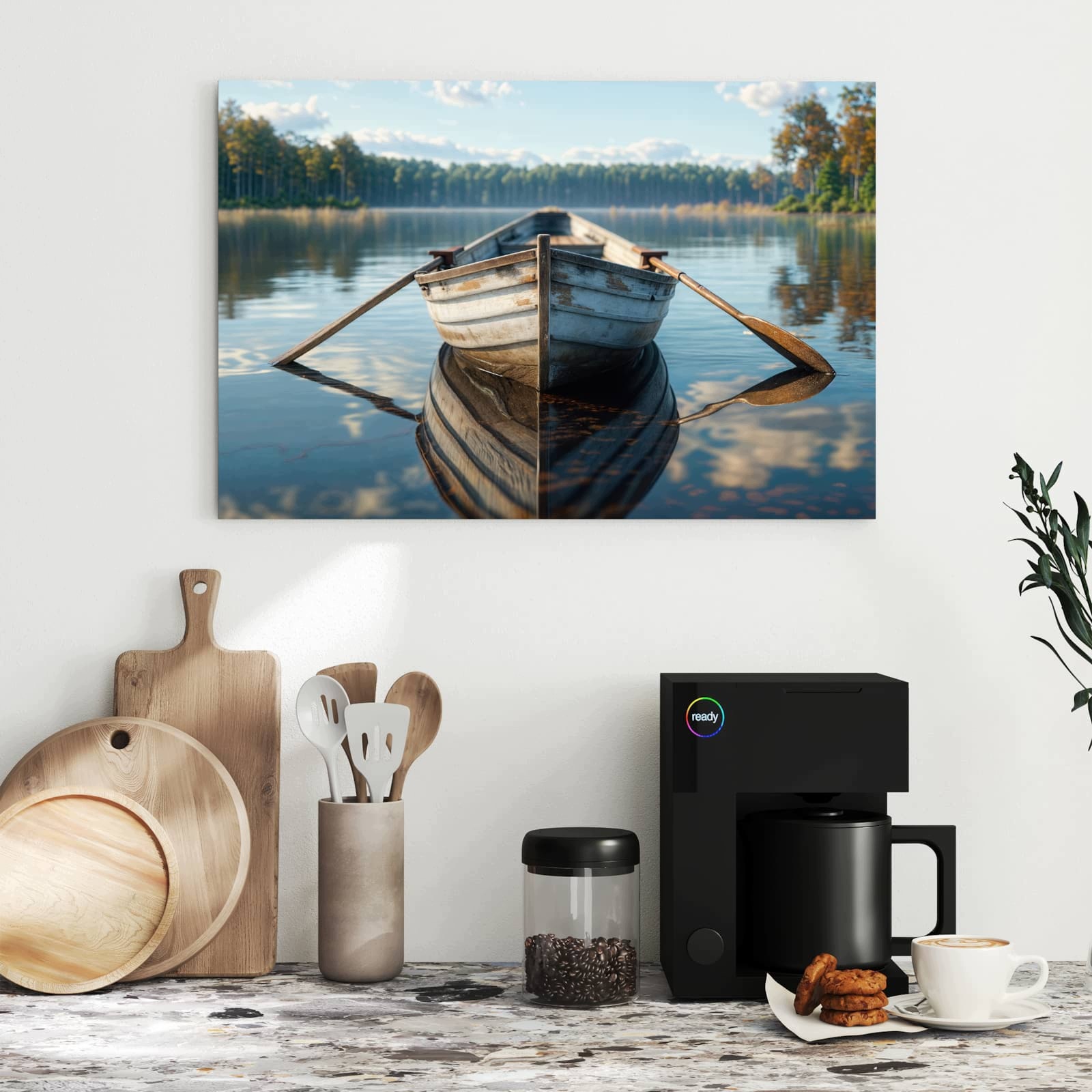 Magnetická tabule – obraz na zeď Loďka jezero | 60 × 40 cm