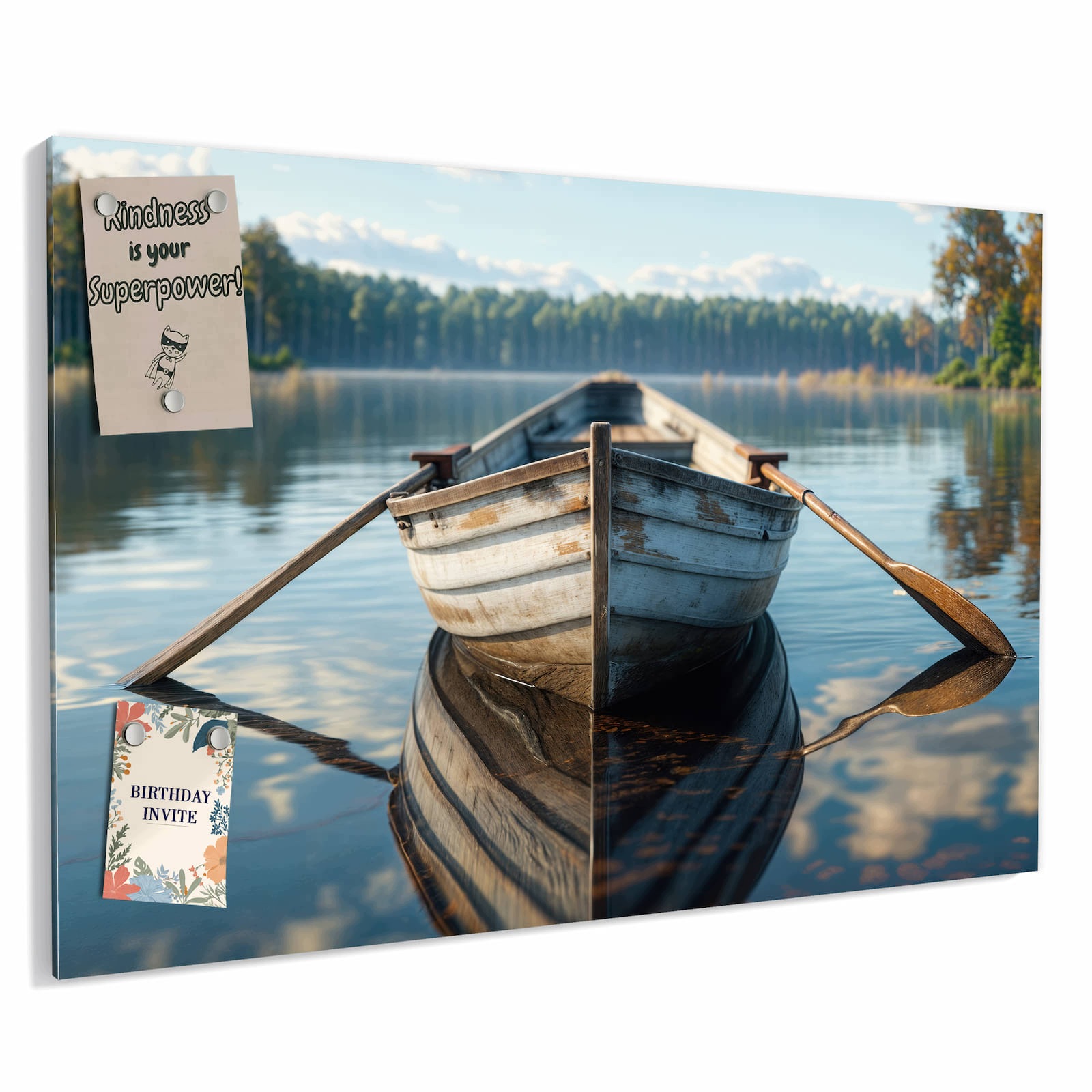Magnetická tabule – obraz na zeď Loďka jezero | 60 × 40 cm