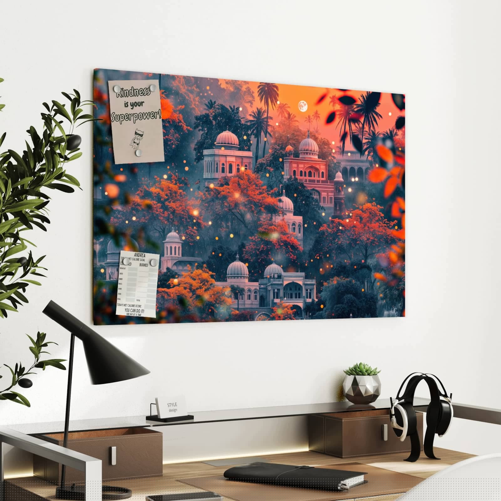 Magnetická tabule – obraz na zeď Kybernetická kočka – motiv 1 | 90 × 60 cm