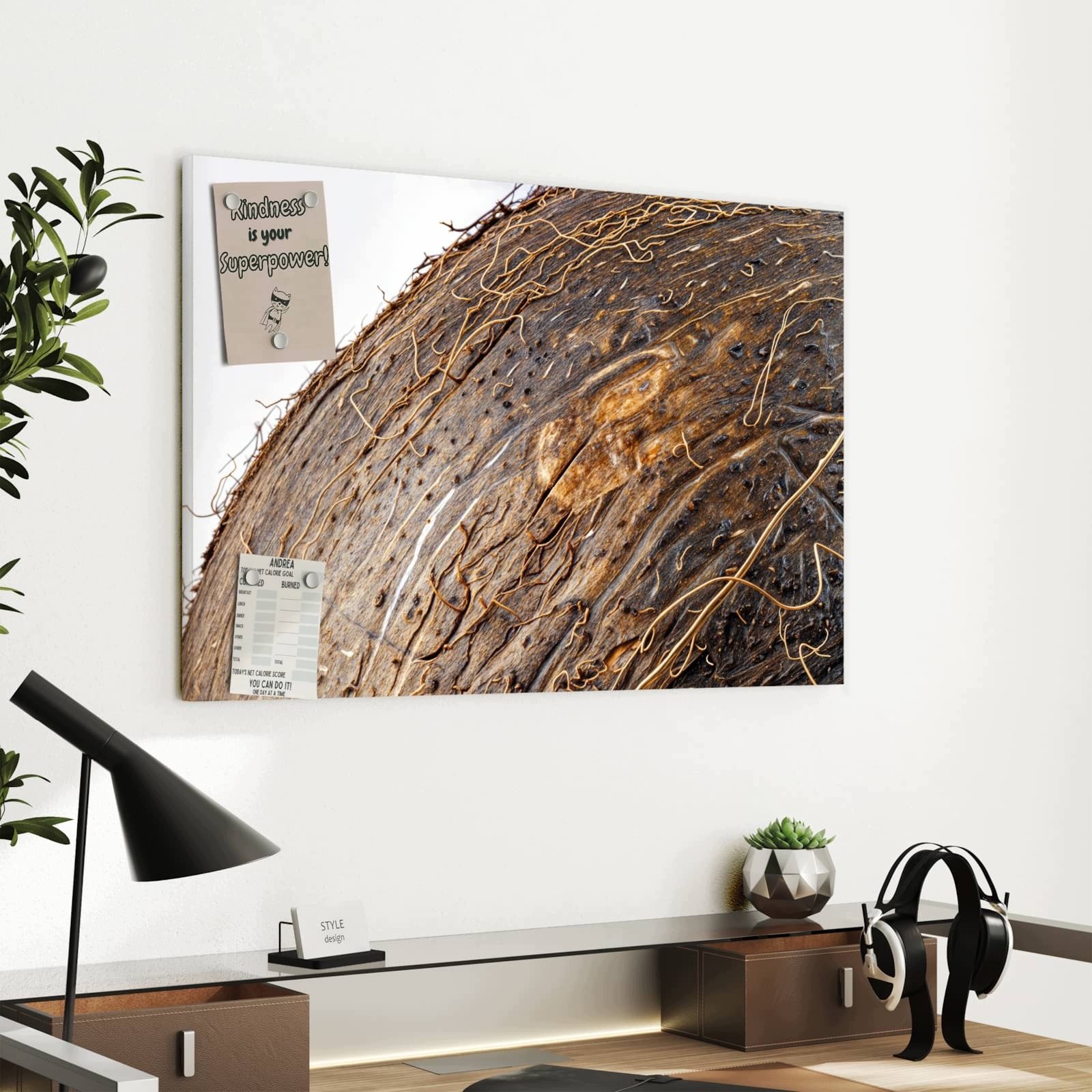 Magnetická tabule – obraz na zeď Ořechy v misce – detail | 60 × 40 cm