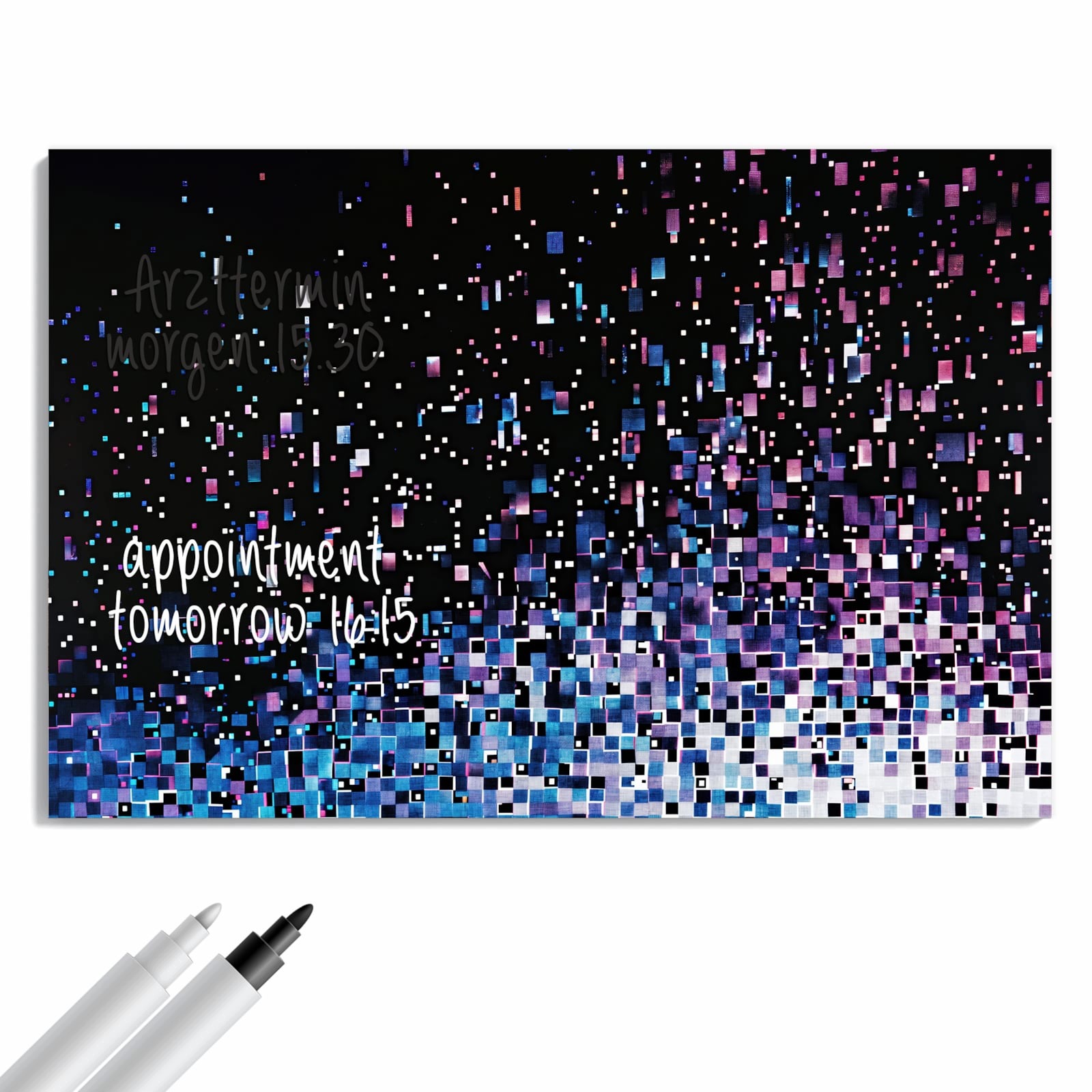 Magnetická tabule – obraz na zeď Pixelový vzor | 90 × 60 cm