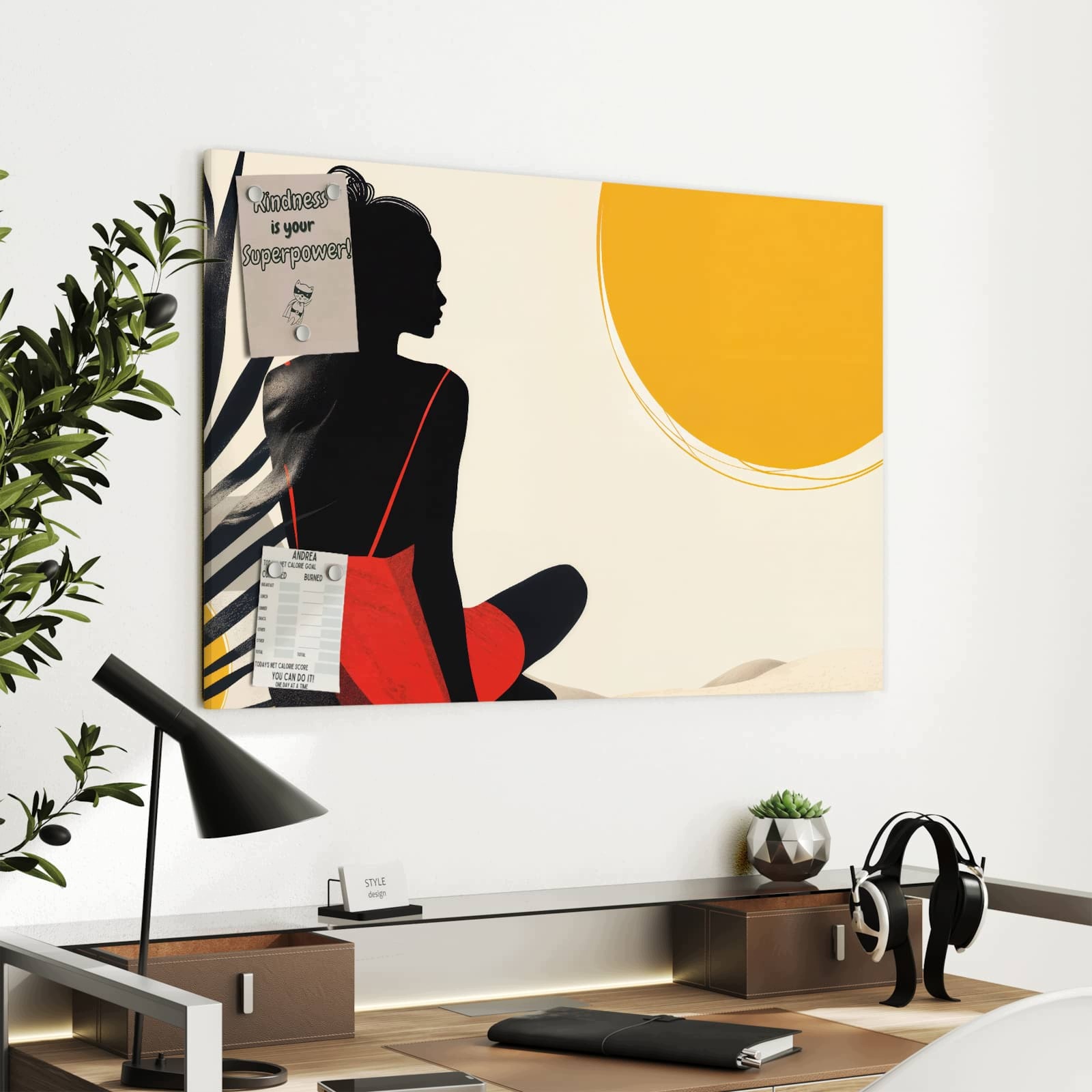 Magnetická tabule – obraz na zeď Jemné opalování | 90 × 60 cm