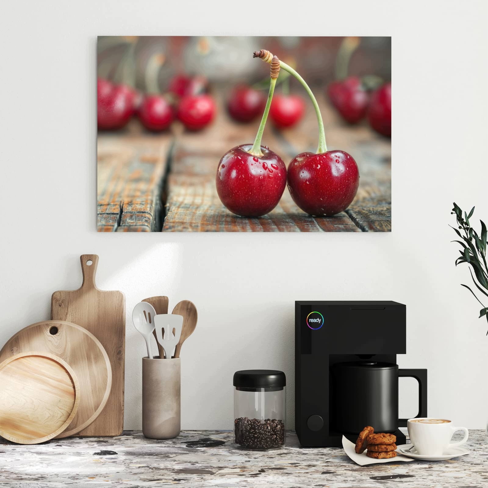 Magnetická tabule – obraz na zeď Šťavnaté čerstvé třešně | 60 × 40 cm