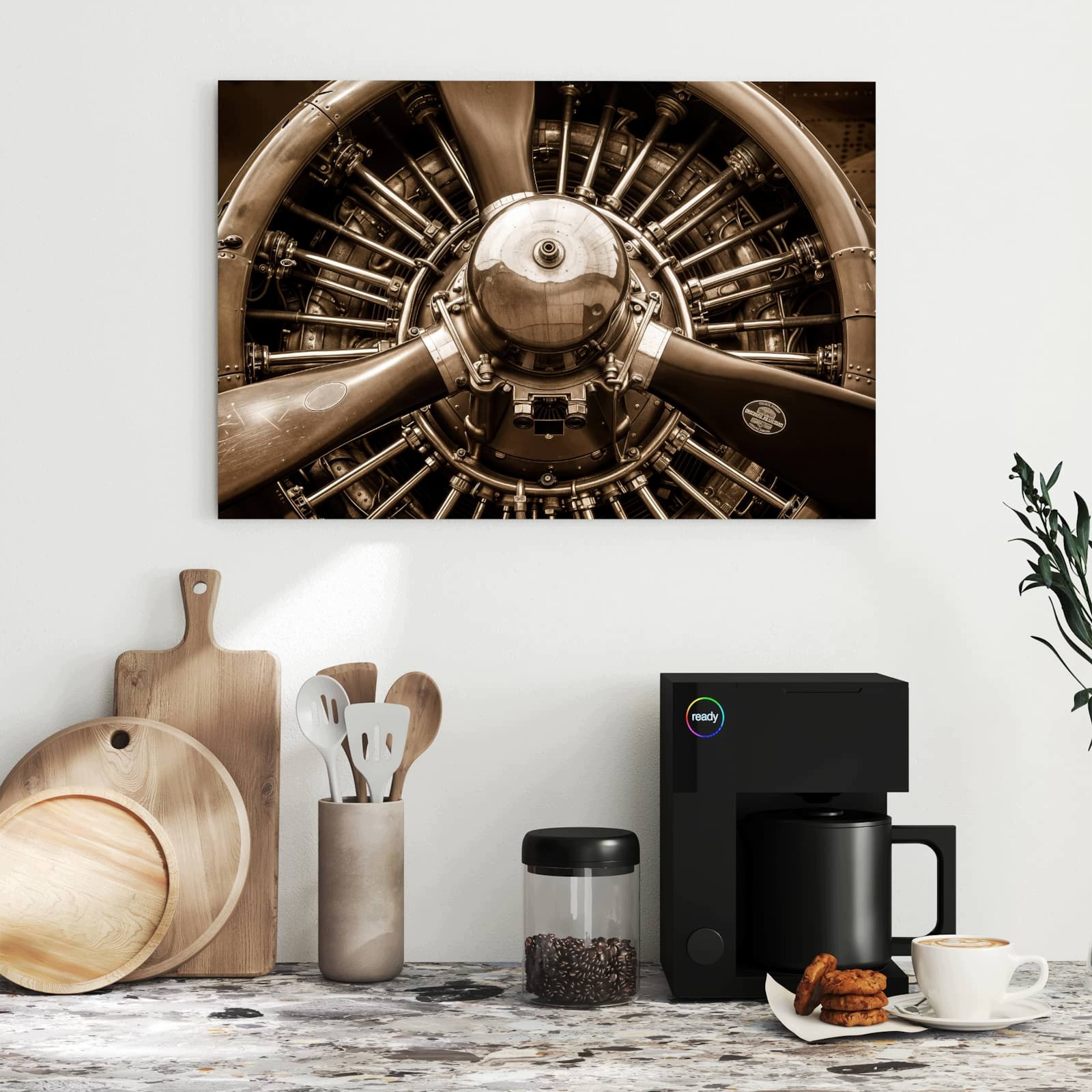 Magnetická tabule – obraz na zeď Detail motoru letadla | 60 × 40 cm