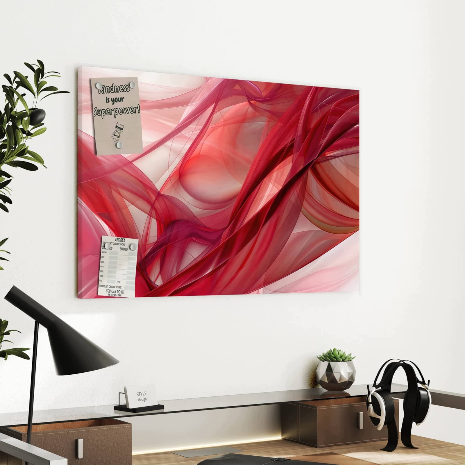 Magnetická tabule – obraz na zeď Abstraktní závěs | 60 × 40 cm