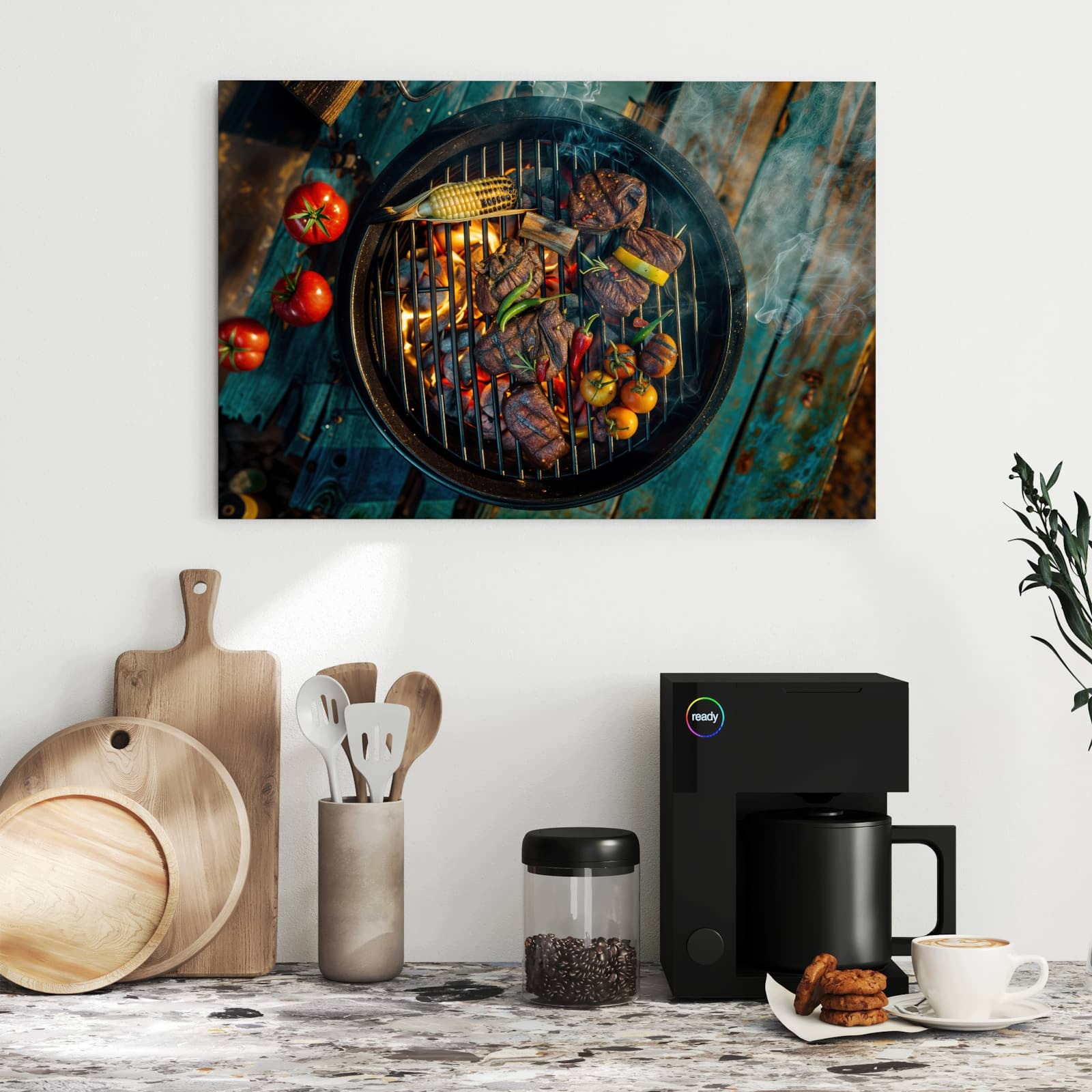 Magnetická tabule – obraz na zeď Letní grilování | 60 × 40 cm
