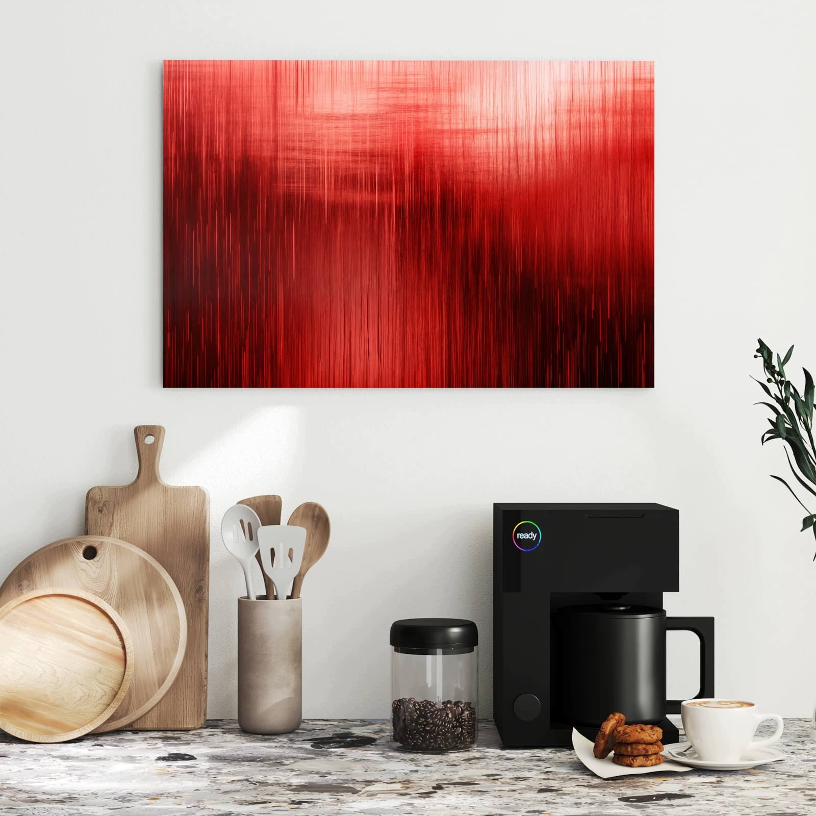 Magnetická tabule – obraz na zeď Červená textura | 60 × 40 cm